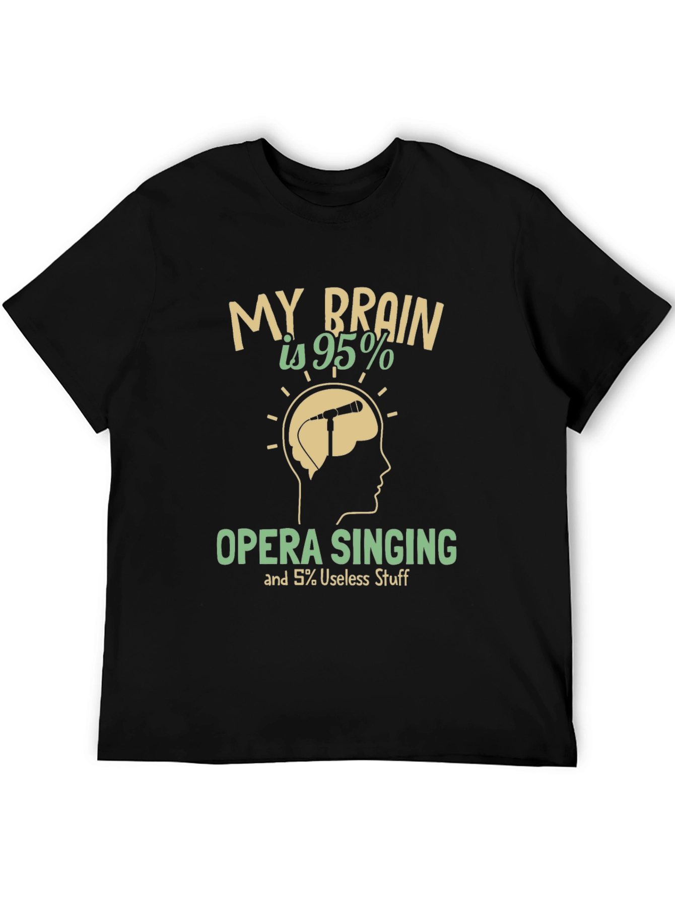 Opera Singing Brain T-Shirt - Humorous Music Lover Tee