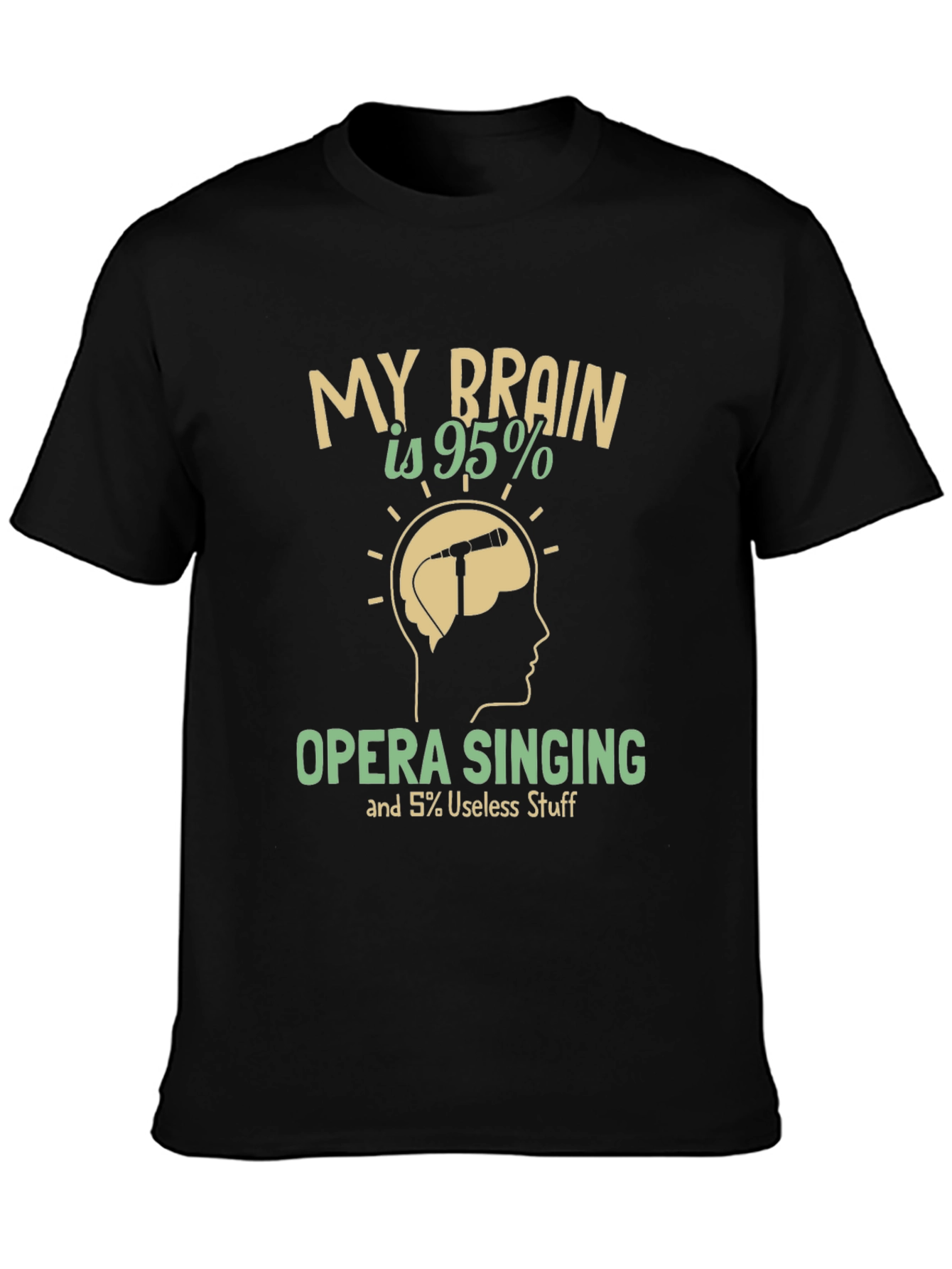 Opera Singing Brain T-Shirt - Humorous Music Lover Tee