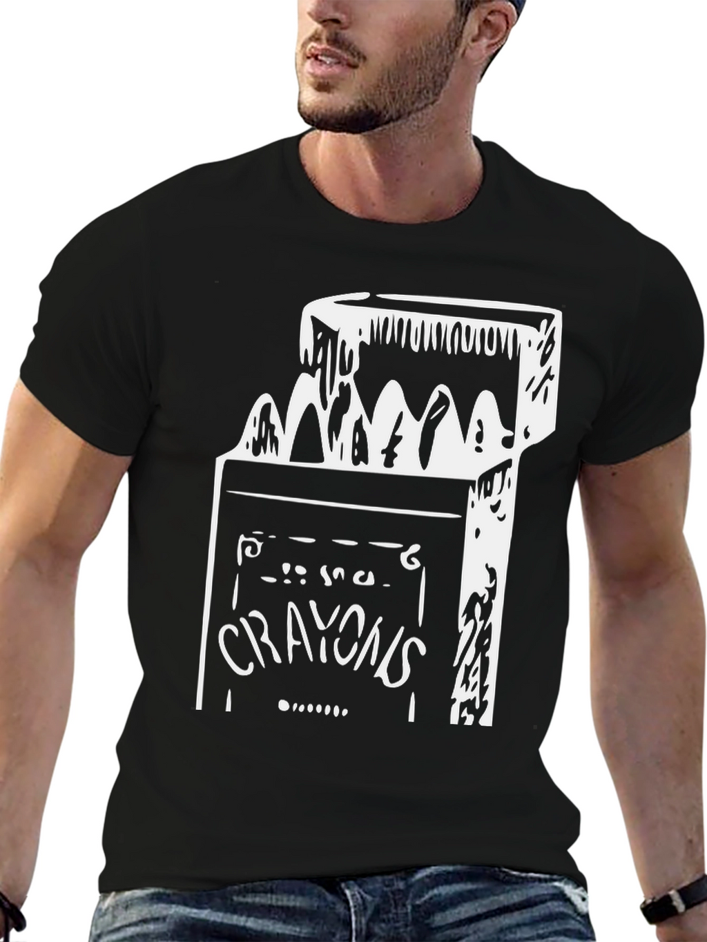 Crayons T-Shirt - Black Graphic Tee