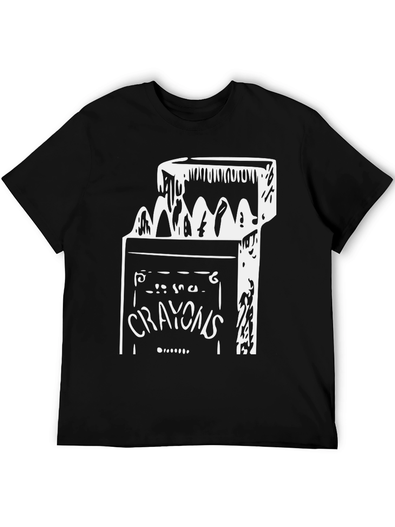 Crayons T-Shirt - Black Graphic Tee