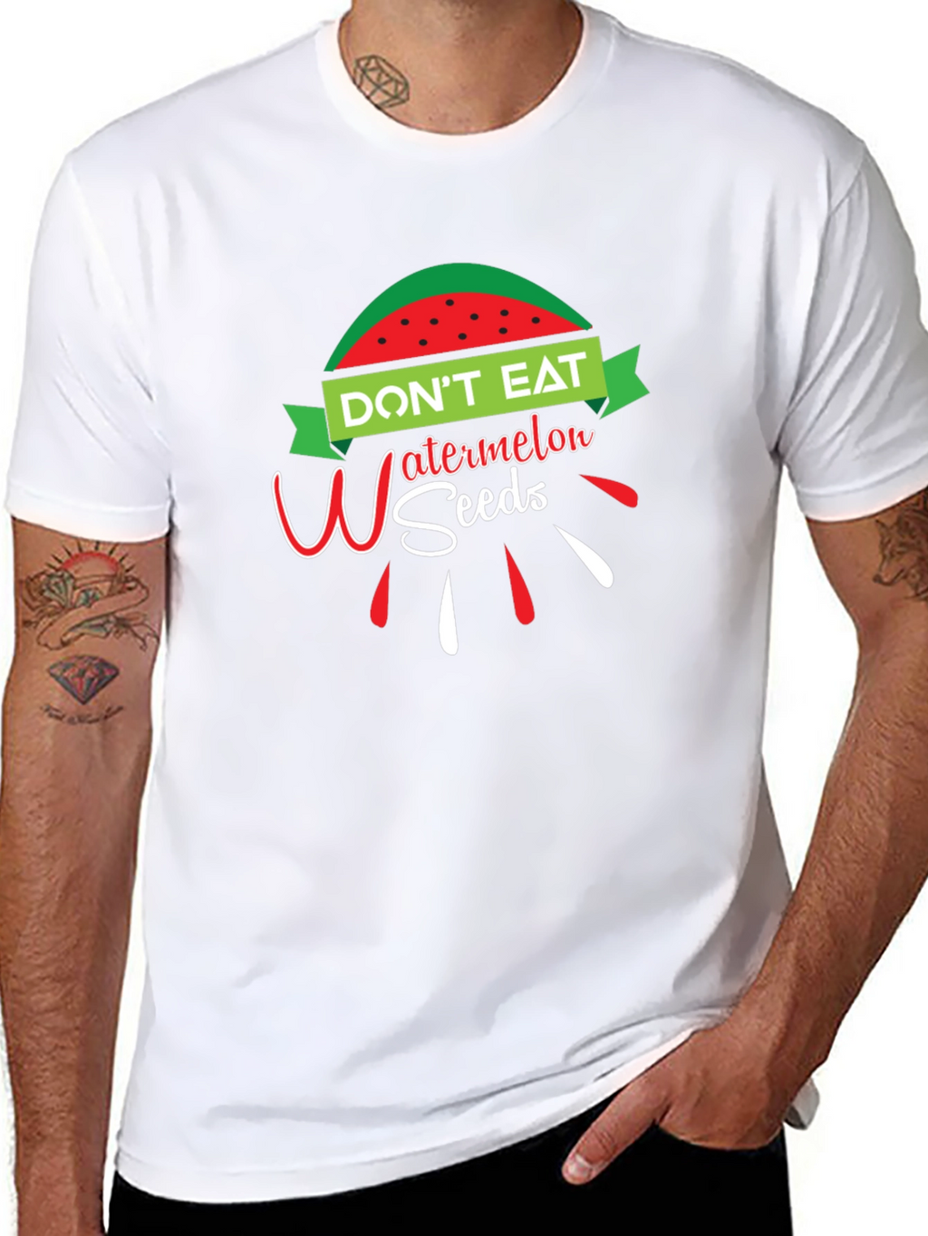 Dont Eat Watermelon Seeds Funny Graphic T-Shirt