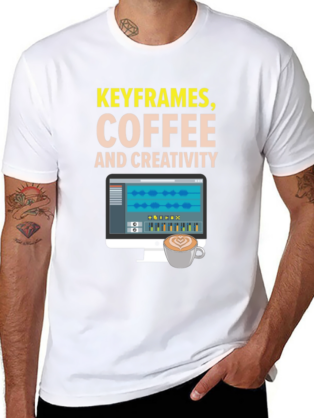 Keyframes Coffee and Creativity Graphic Tee