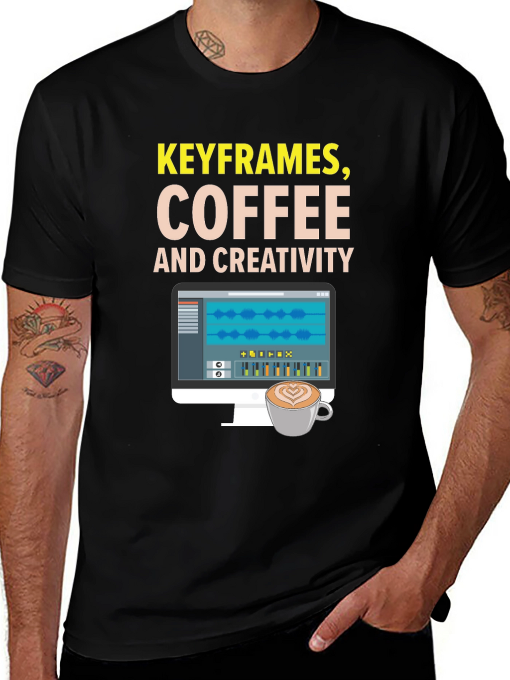 Keyframes Coffee and Creativity Graphic Tee