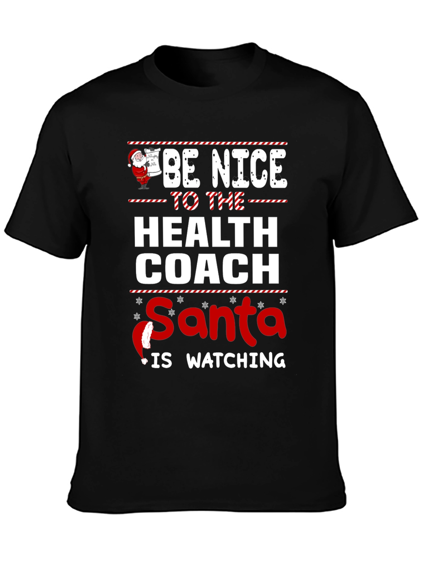 Be Nice to The Health Coach Santa T-Shirt