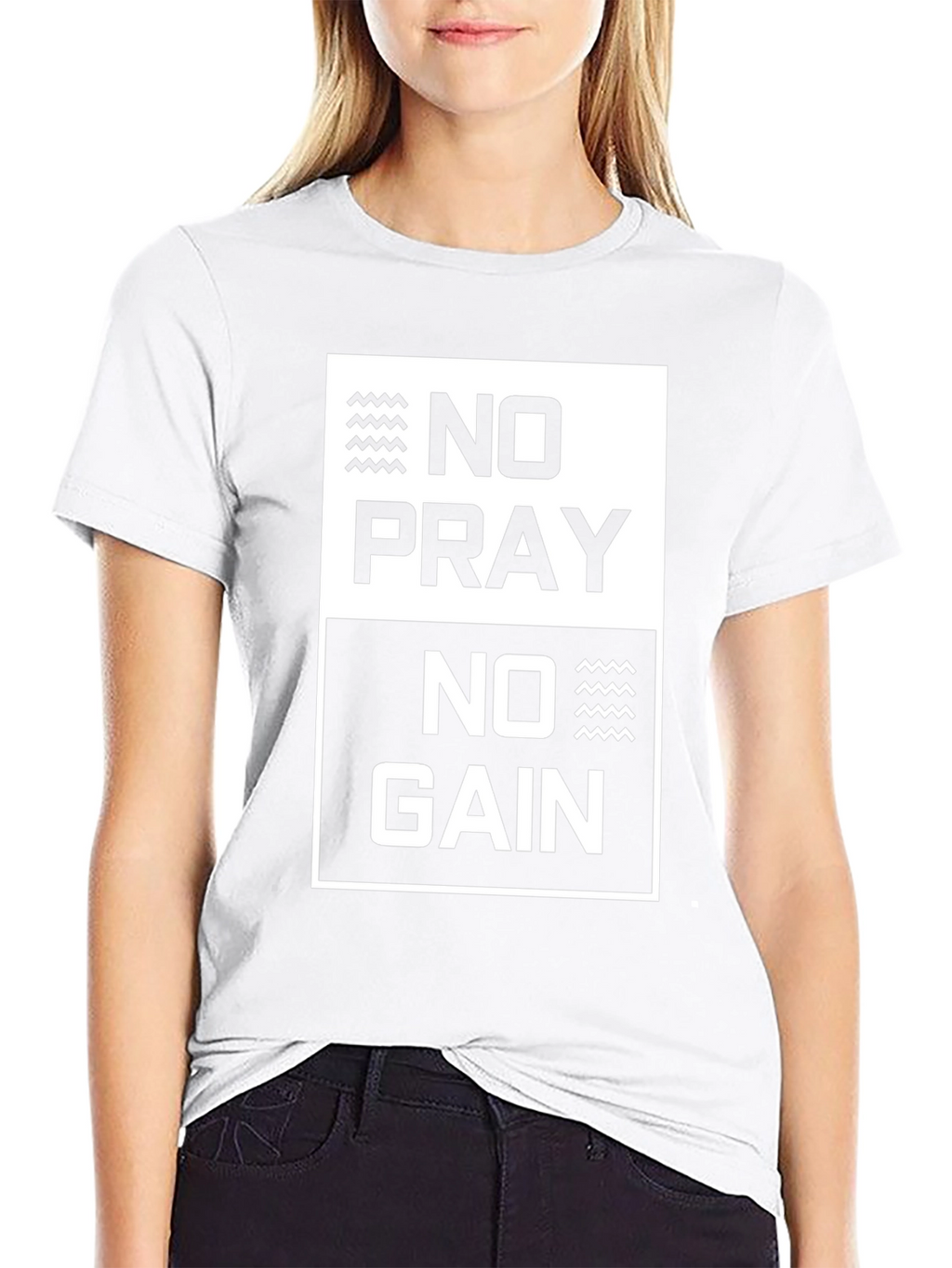 No Pray No Gain Graphic T-Shirt
