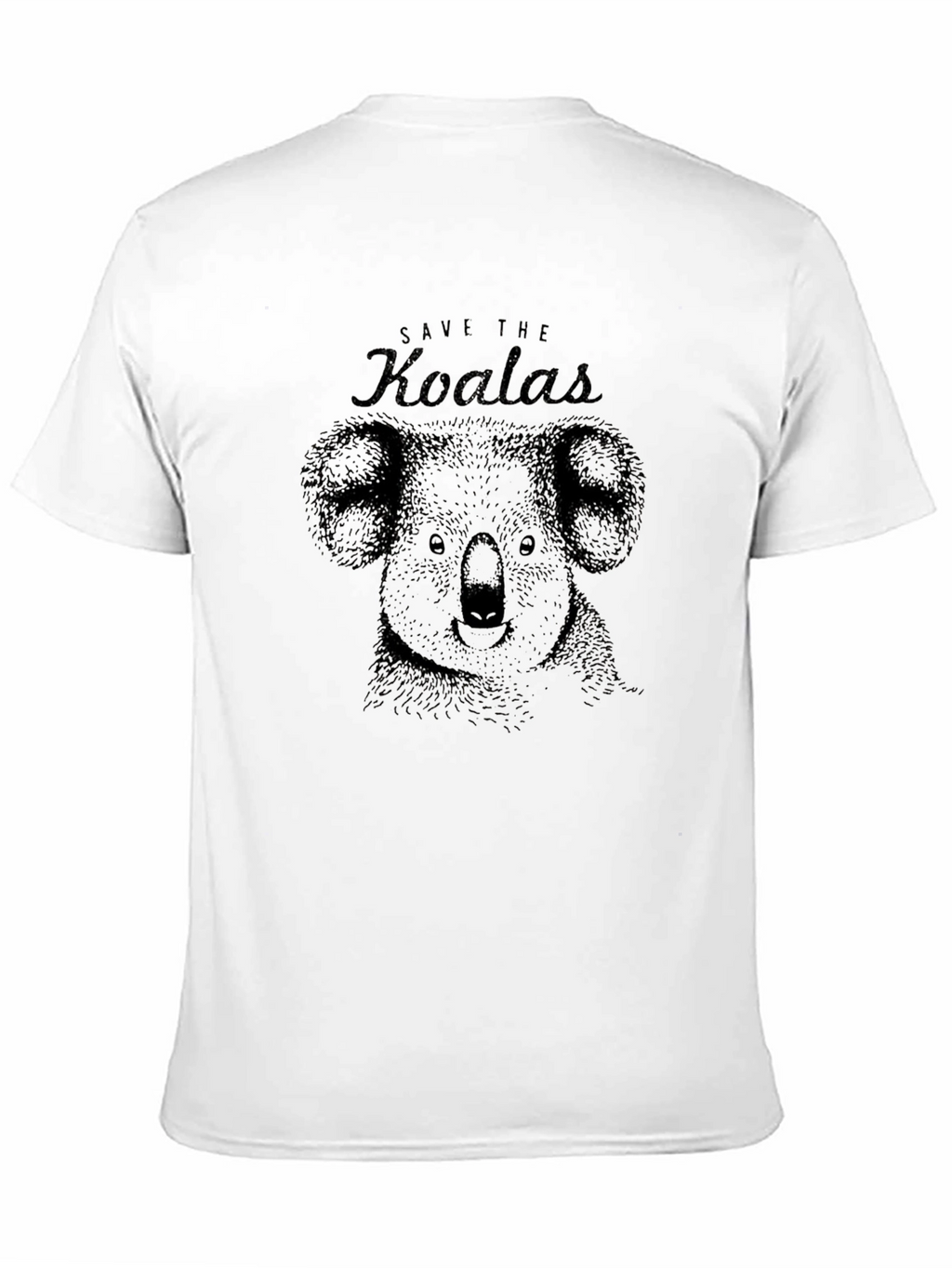 Save The Koalas Graphic Tee - Soft Black Cotton