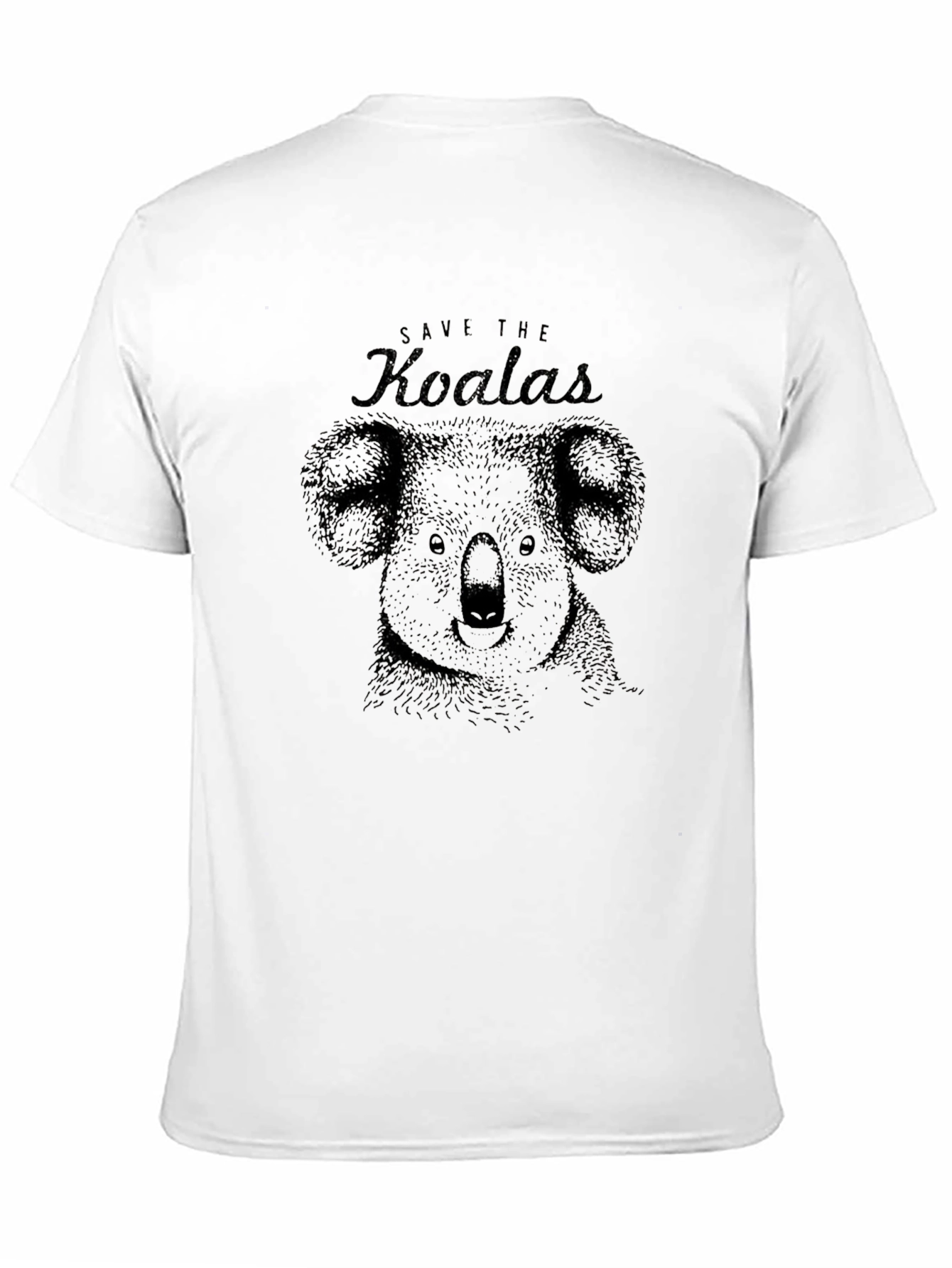 Save The Koalas Graphic Tee - Soft Black Cotton