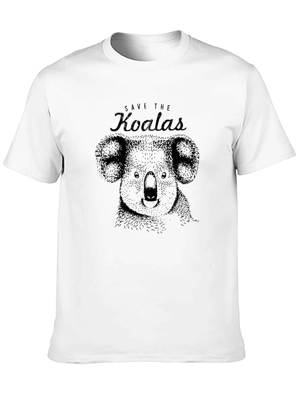 Save The Koalas Graphic Tee - Soft Black Cotton