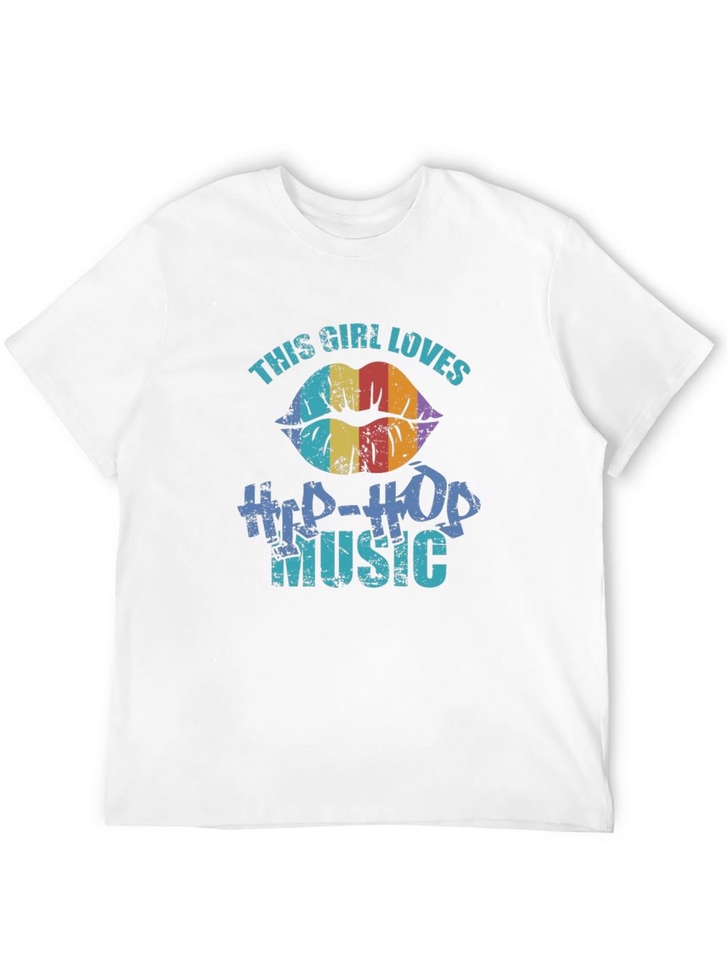 This Girl Loves Hip-Hop Music Graphic T-Shirt
