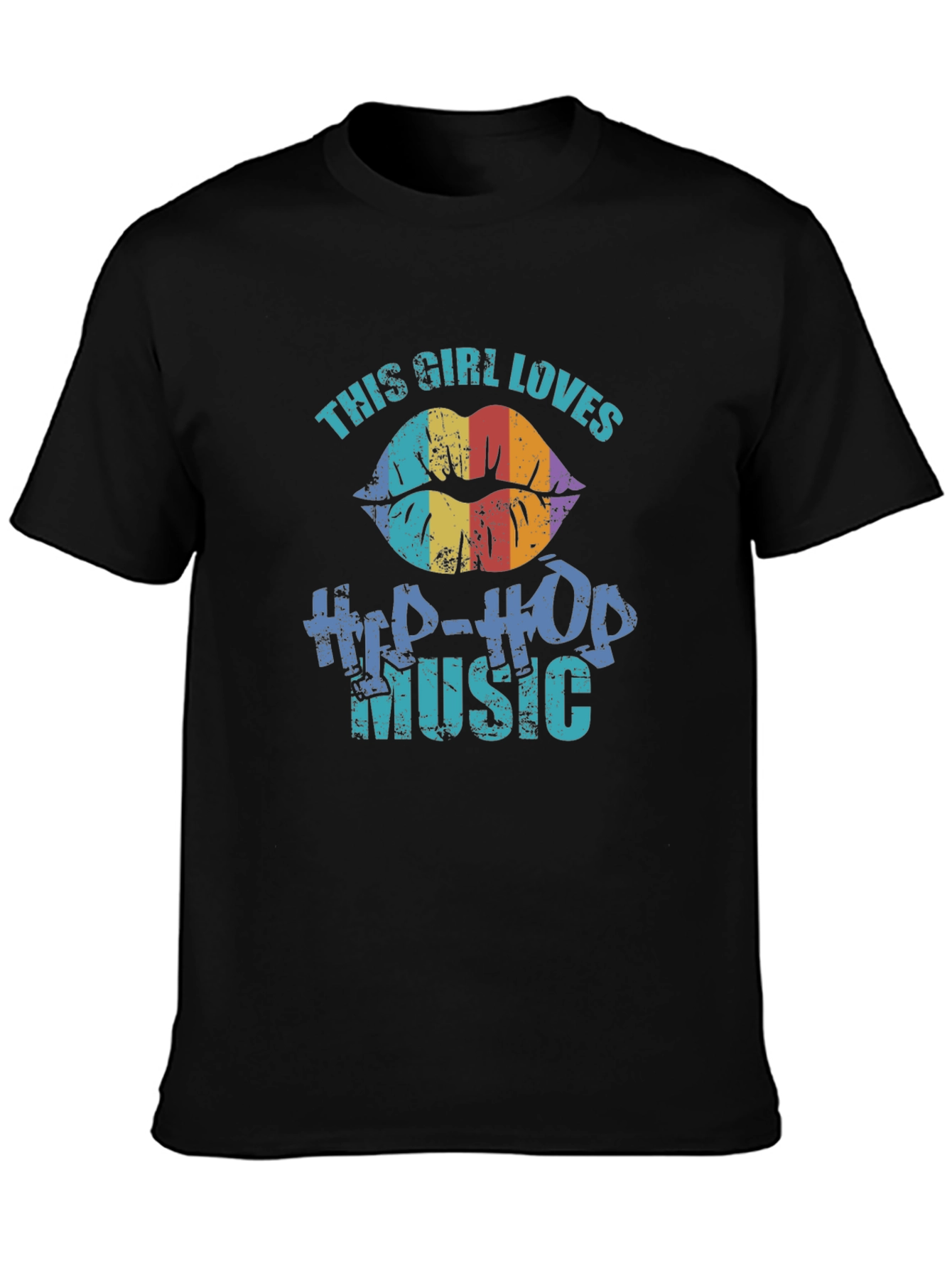 This Girl Loves Hip-Hop Music Graphic T-Shirt