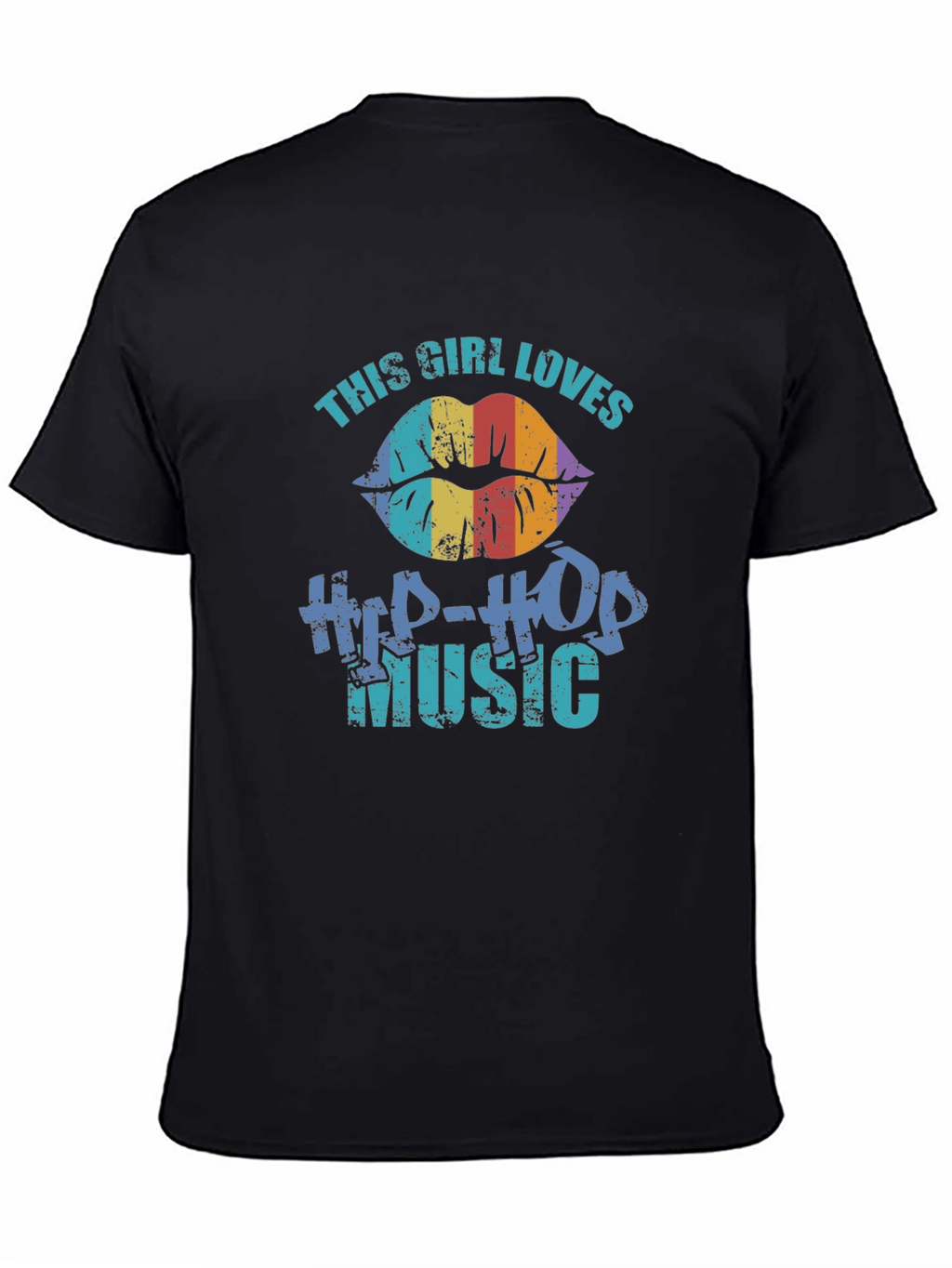 This Girl Loves Hip-Hop Music Graphic T-Shirt