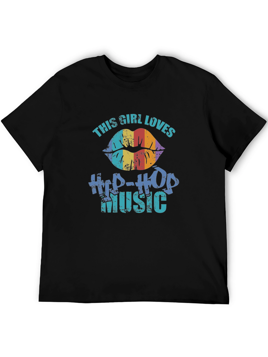 This Girl Loves Hip-Hop Music Graphic T-Shirt