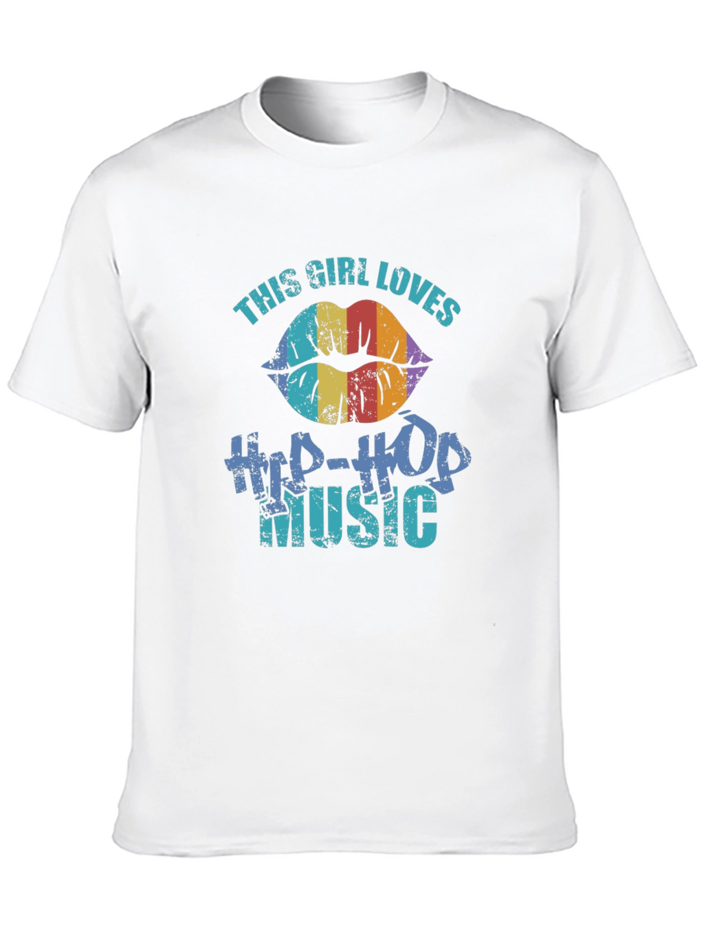 This Girl Loves Hip-Hop Music Graphic T-Shirt