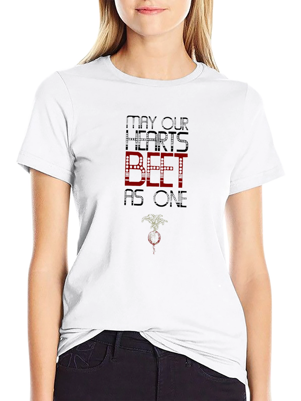May Our Hearts Beet As One Black T-Shirt