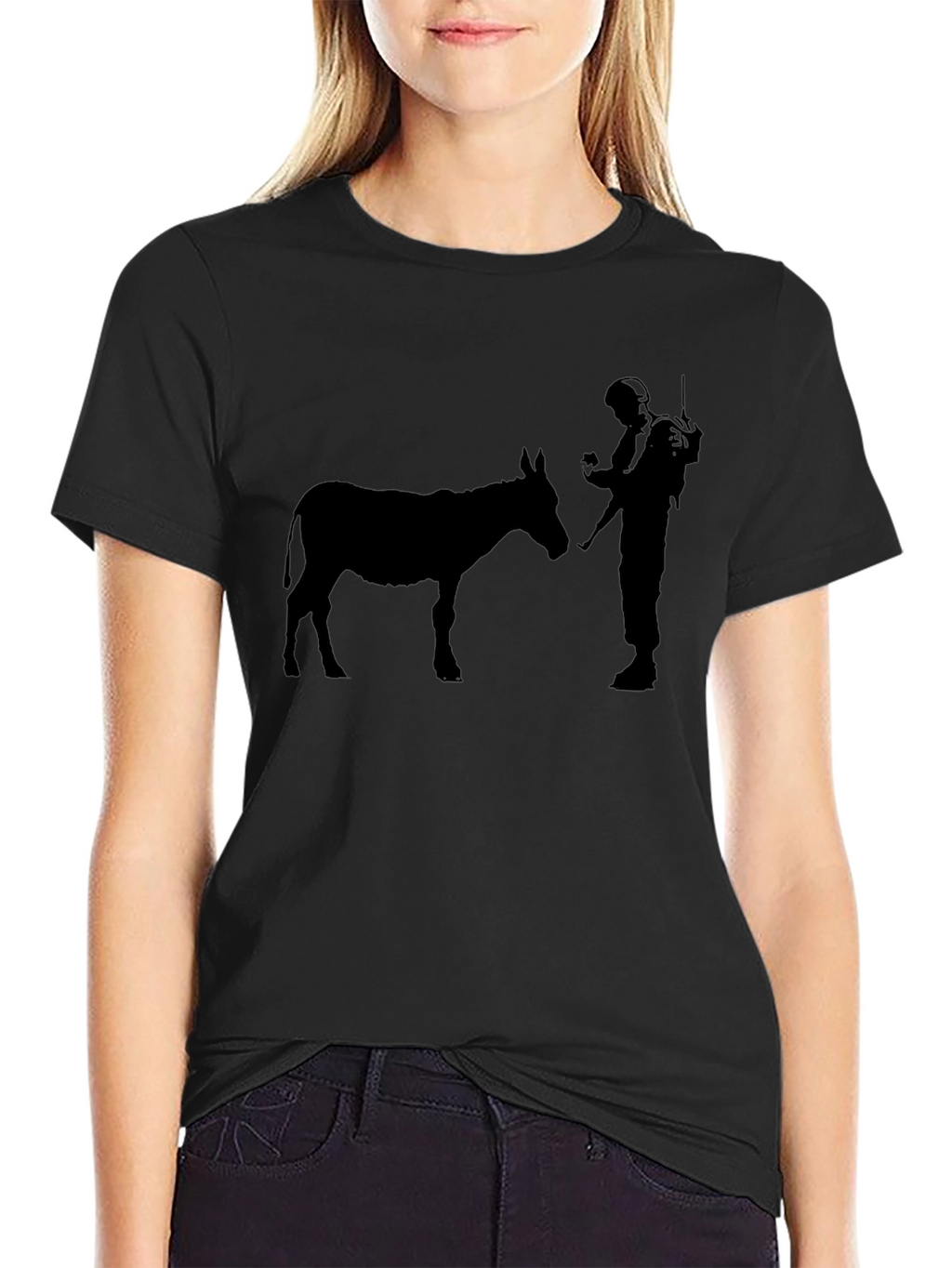 Donkey and Soldier Graphic Tee - Black