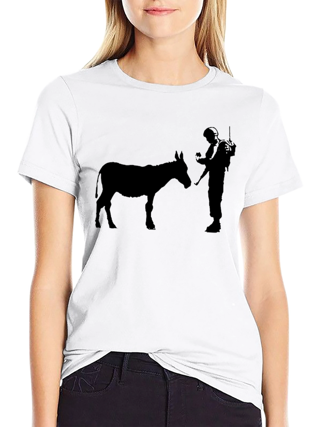 Donkey and Soldier Graphic Tee - Black