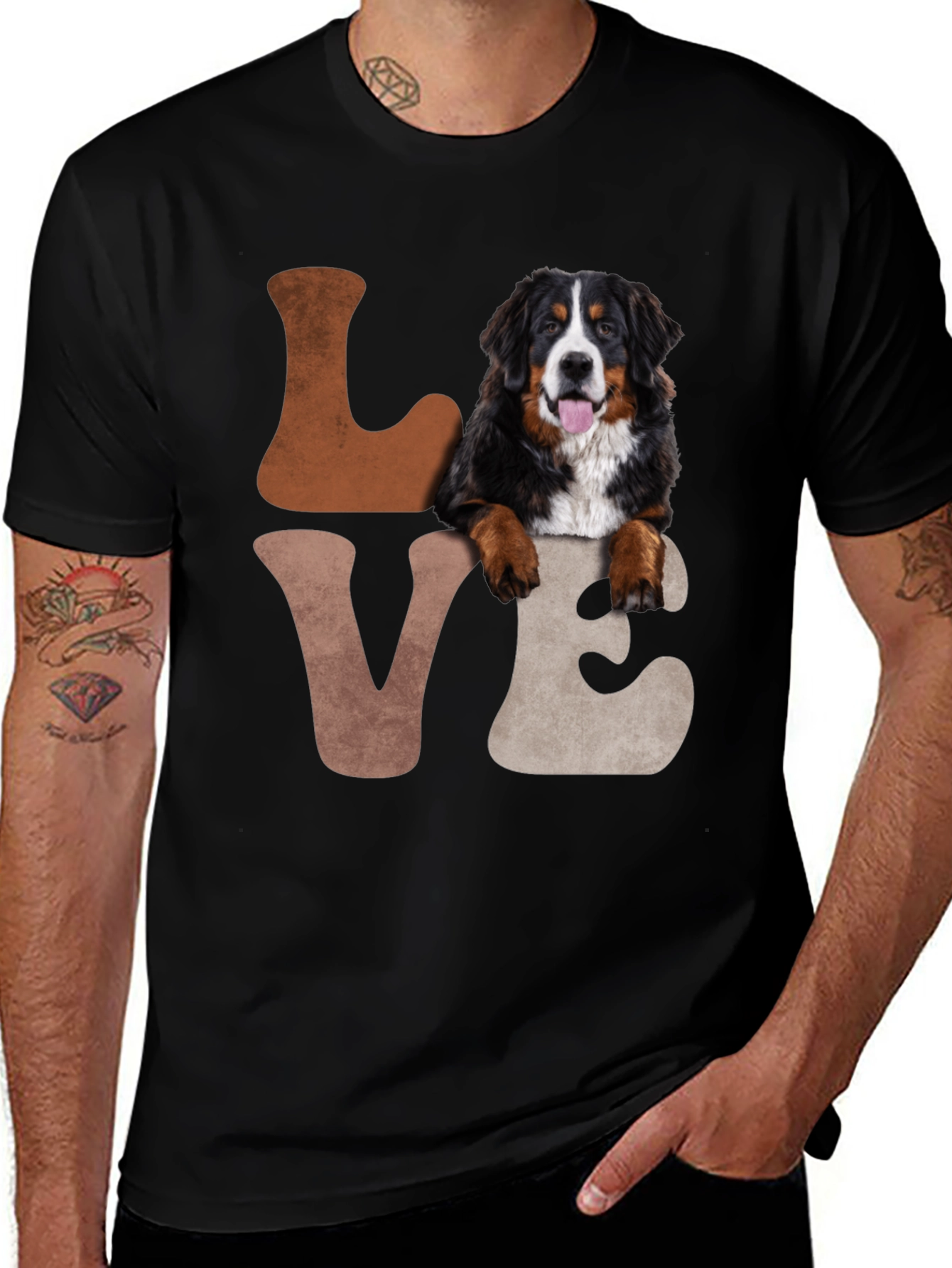 Bernese Mountain Dog Love T-Shirt Dog Lover Tee