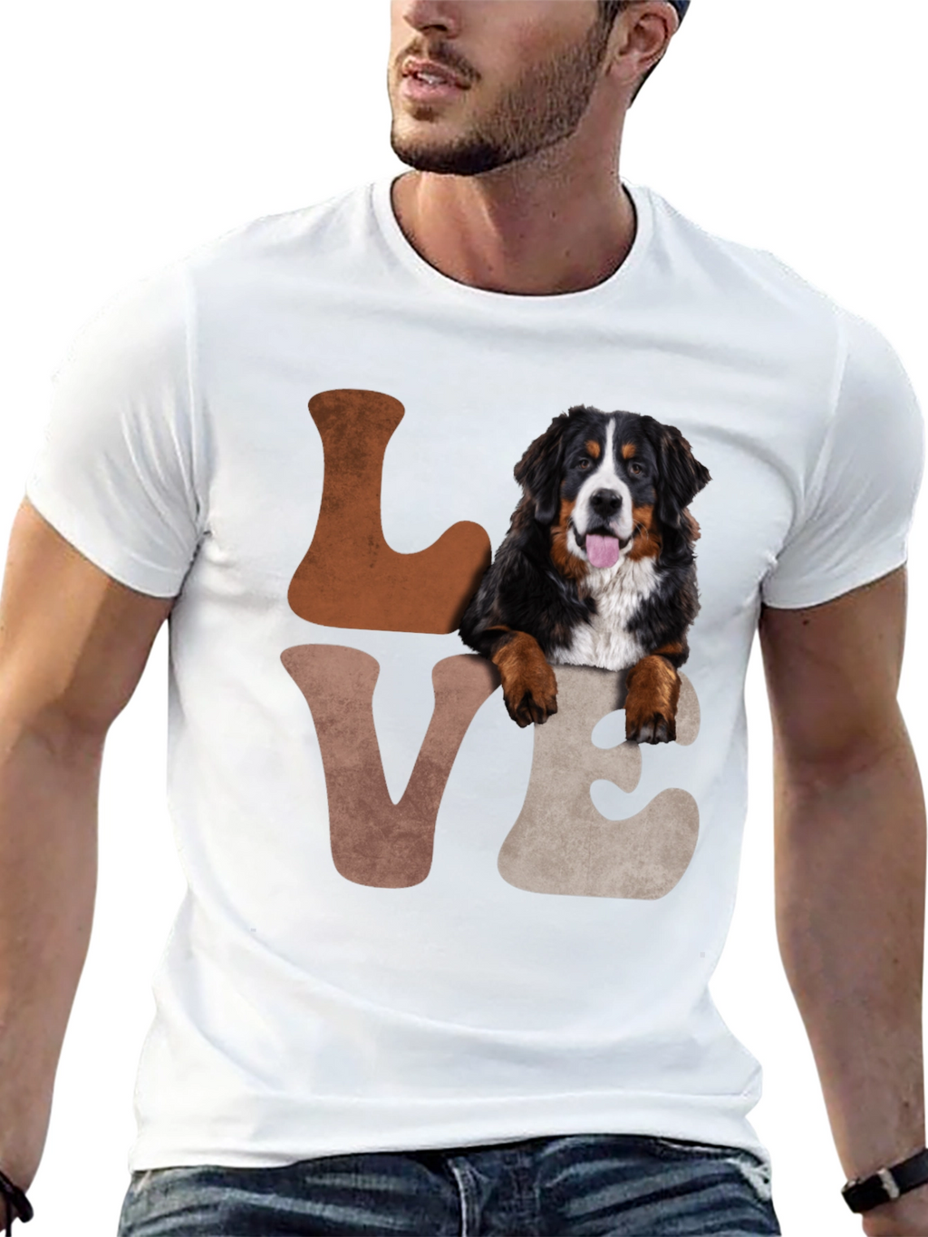 Bernese Mountain Dog Love T-Shirt Dog Lover Tee