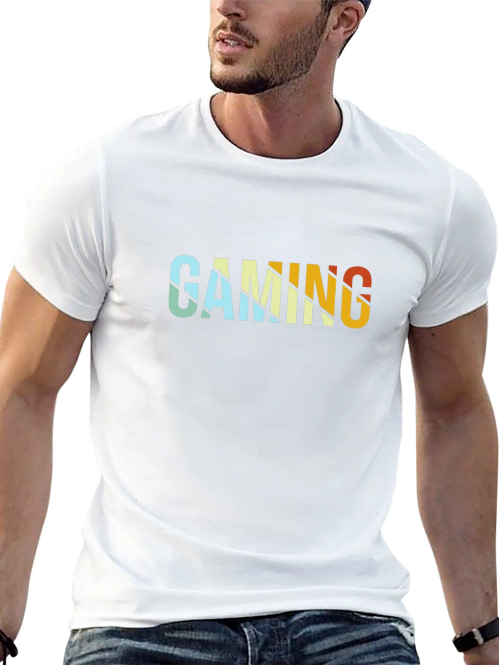 Gaming Retro Style Graphic Tee - Black Cotton