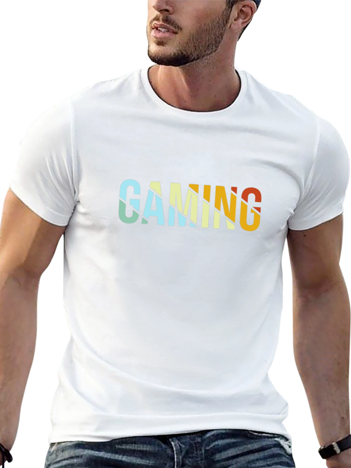 Gaming Retro Style Graphic Tee - Black Cotton