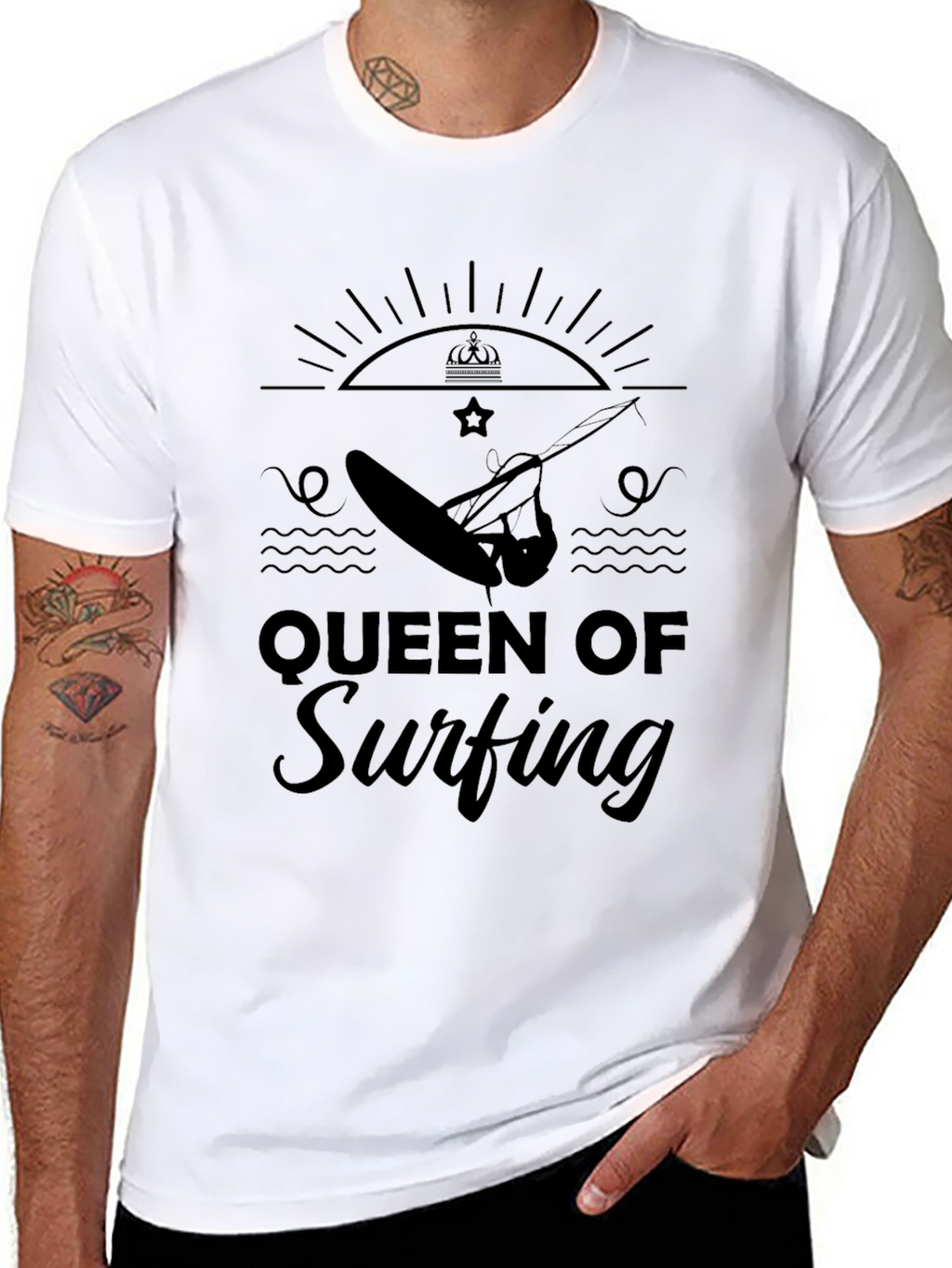 Queen of Surfing Black T-Shirt