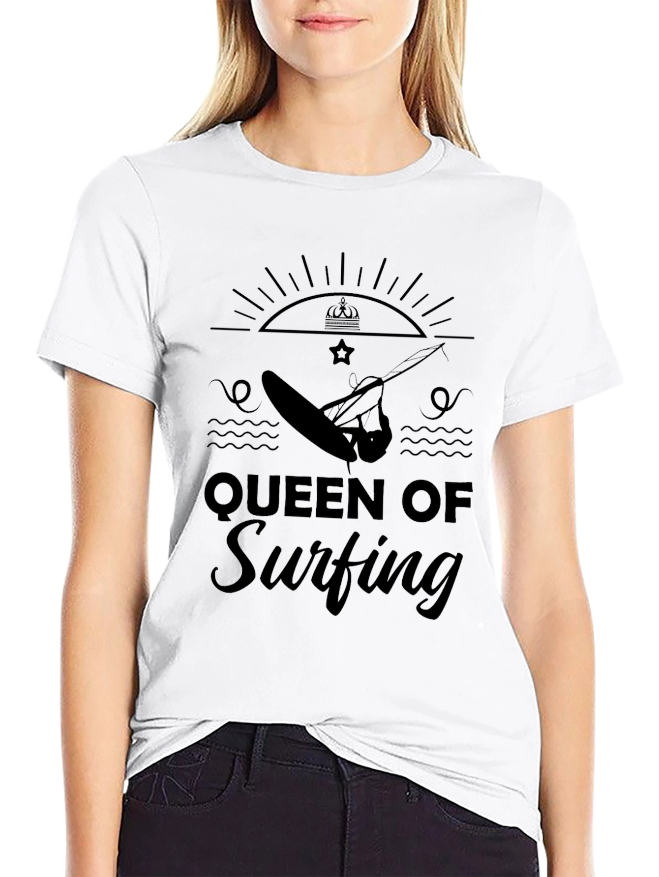 Queen of Surfing Black T-Shirt