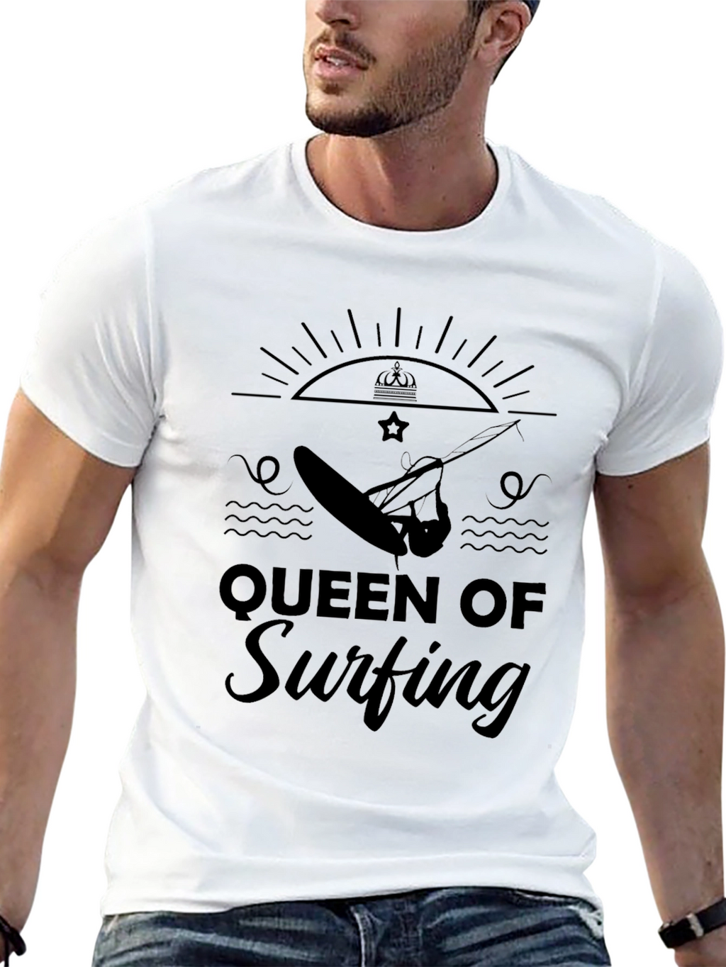 Queen of Surfing Black T-Shirt