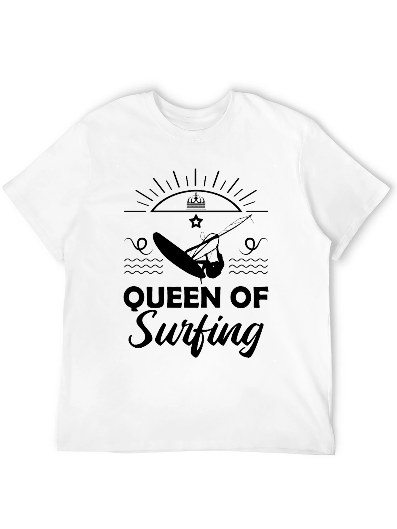 Queen of Surfing Black T-Shirt