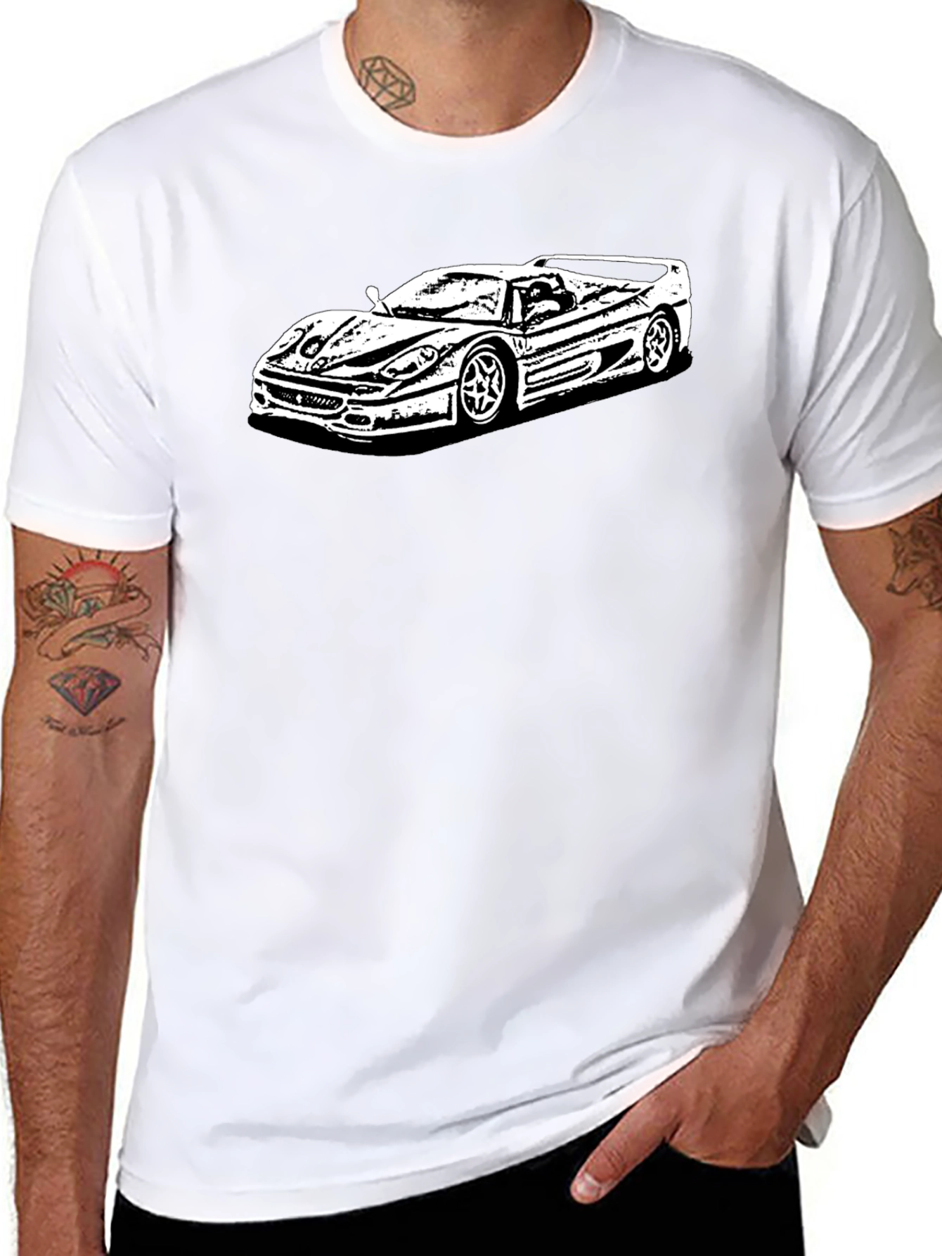 Car Graphic Tee - Cool & Casual Black T-Shirt