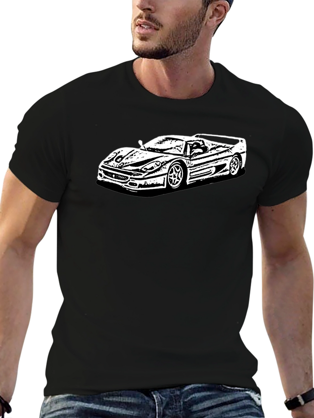 Car Graphic Tee - Cool & Casual Black T-Shirt