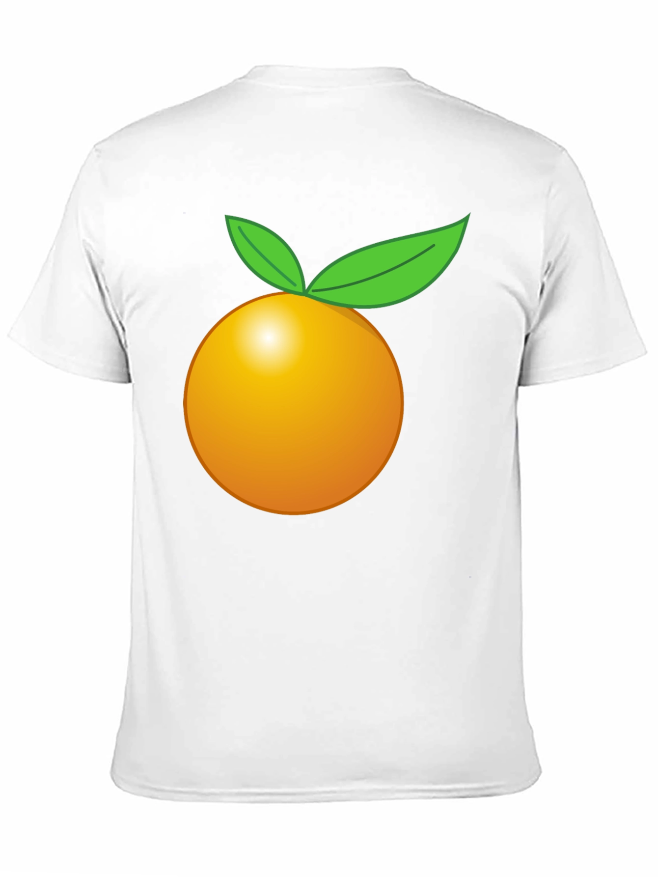 Orange Fruit Graphic Black T-Shirt