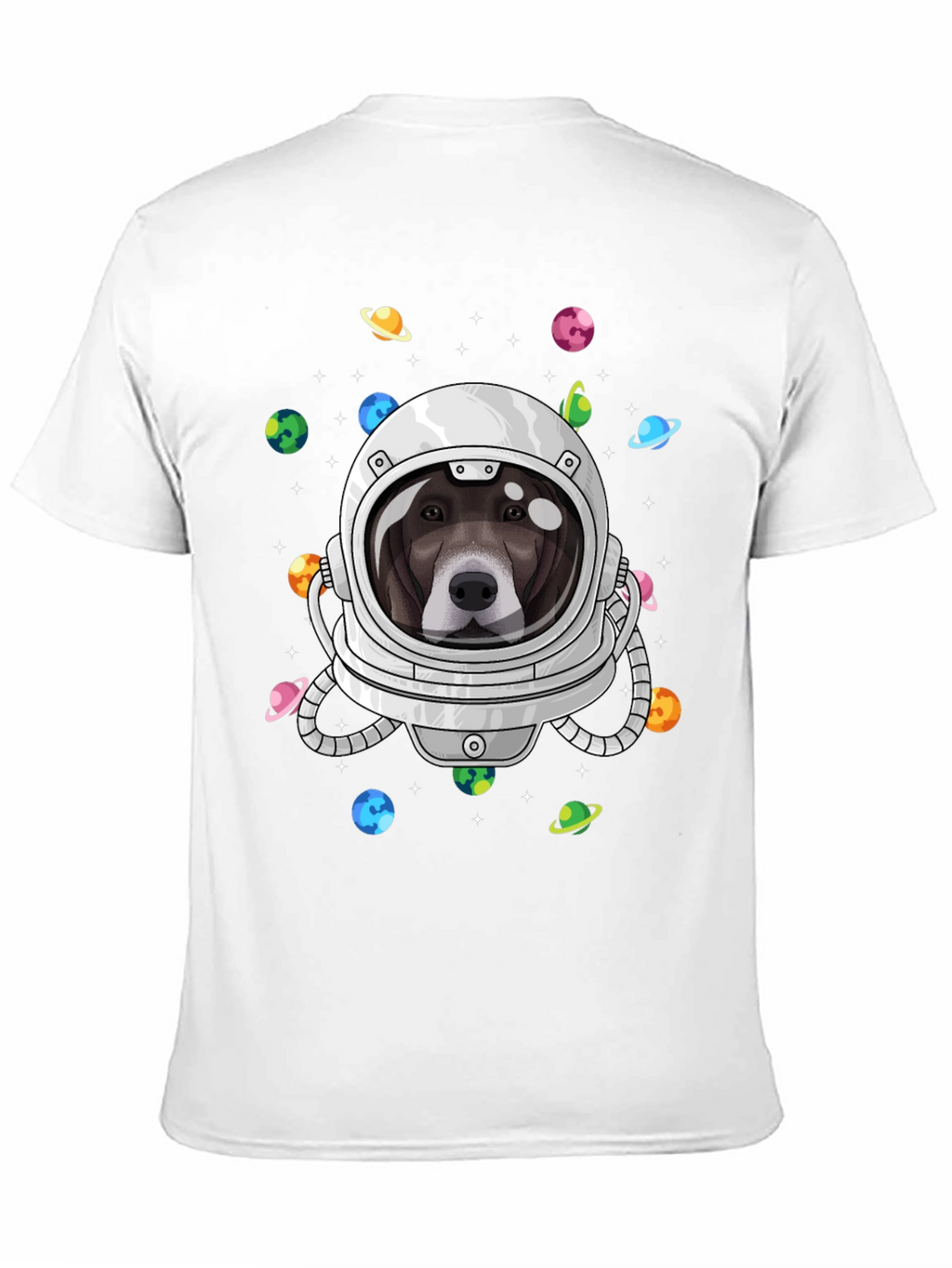 Dog Astronaut Black T-Shirt