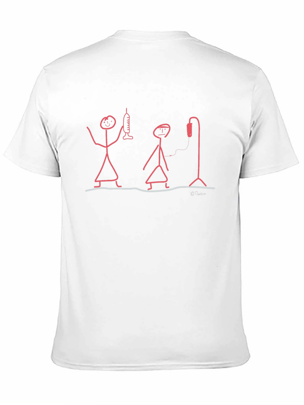 Humorous Medical Stick Figure Graphic T-Shirt