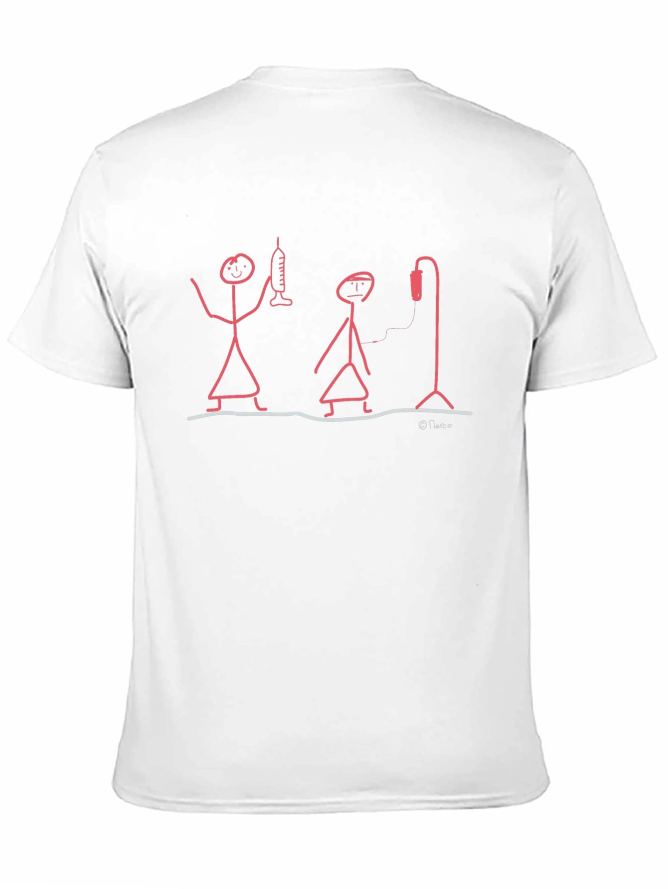 Humorous Medical Stick Figure Graphic T-Shirt