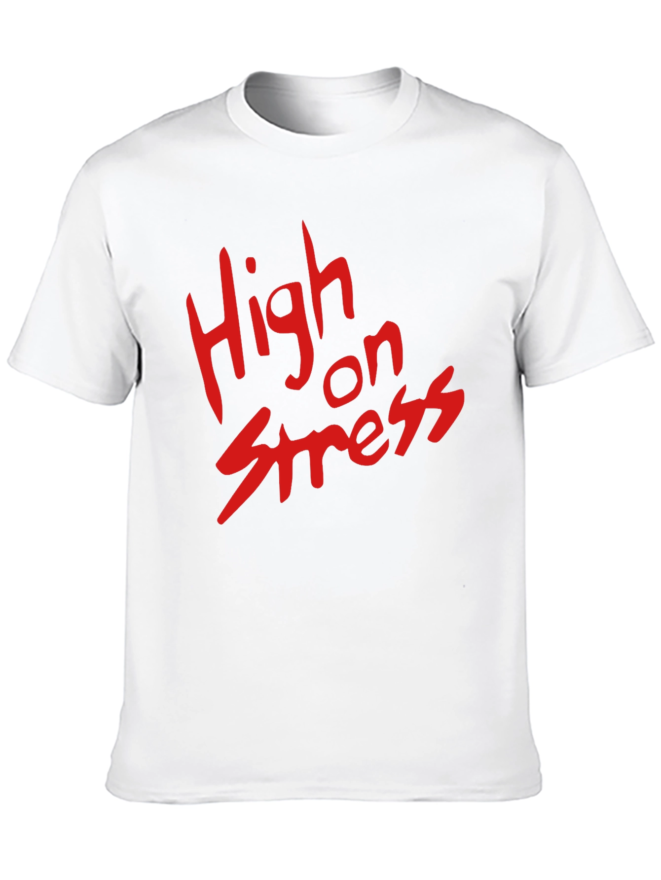 High on Stress T-Shirt - Black Casual Tee