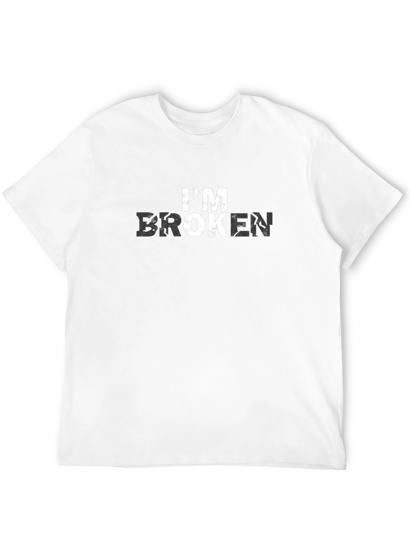 Im Broken Graphic Print Black T-Shirt
