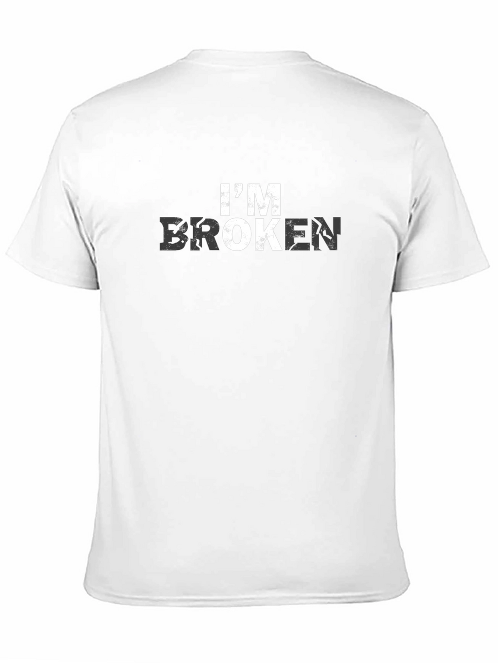 Im Broken Graphic Print Black T-Shirt