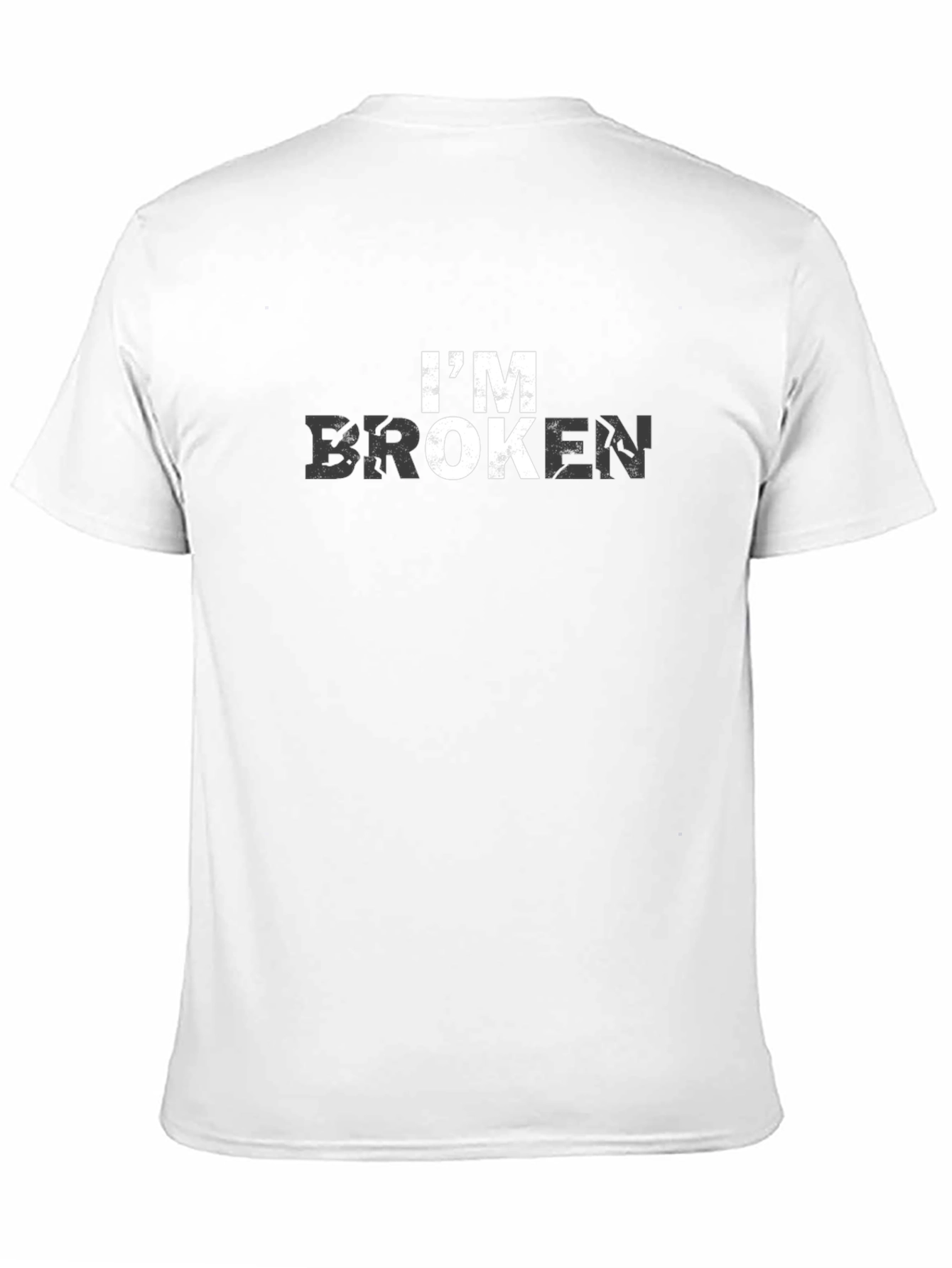 Im Broken Graphic Print Black T-Shirt