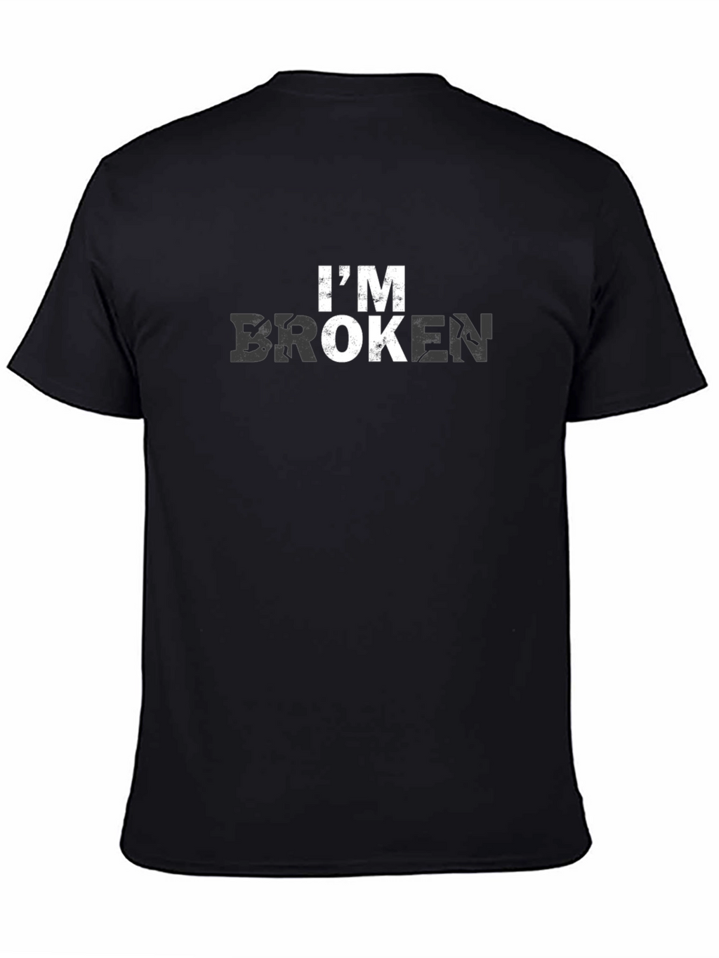 Im Broken Graphic Print Black T-Shirt