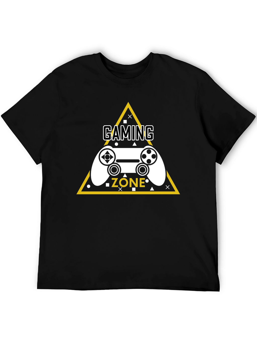Gaming Zone Graphic Tee - Black Cotton T-Shirt