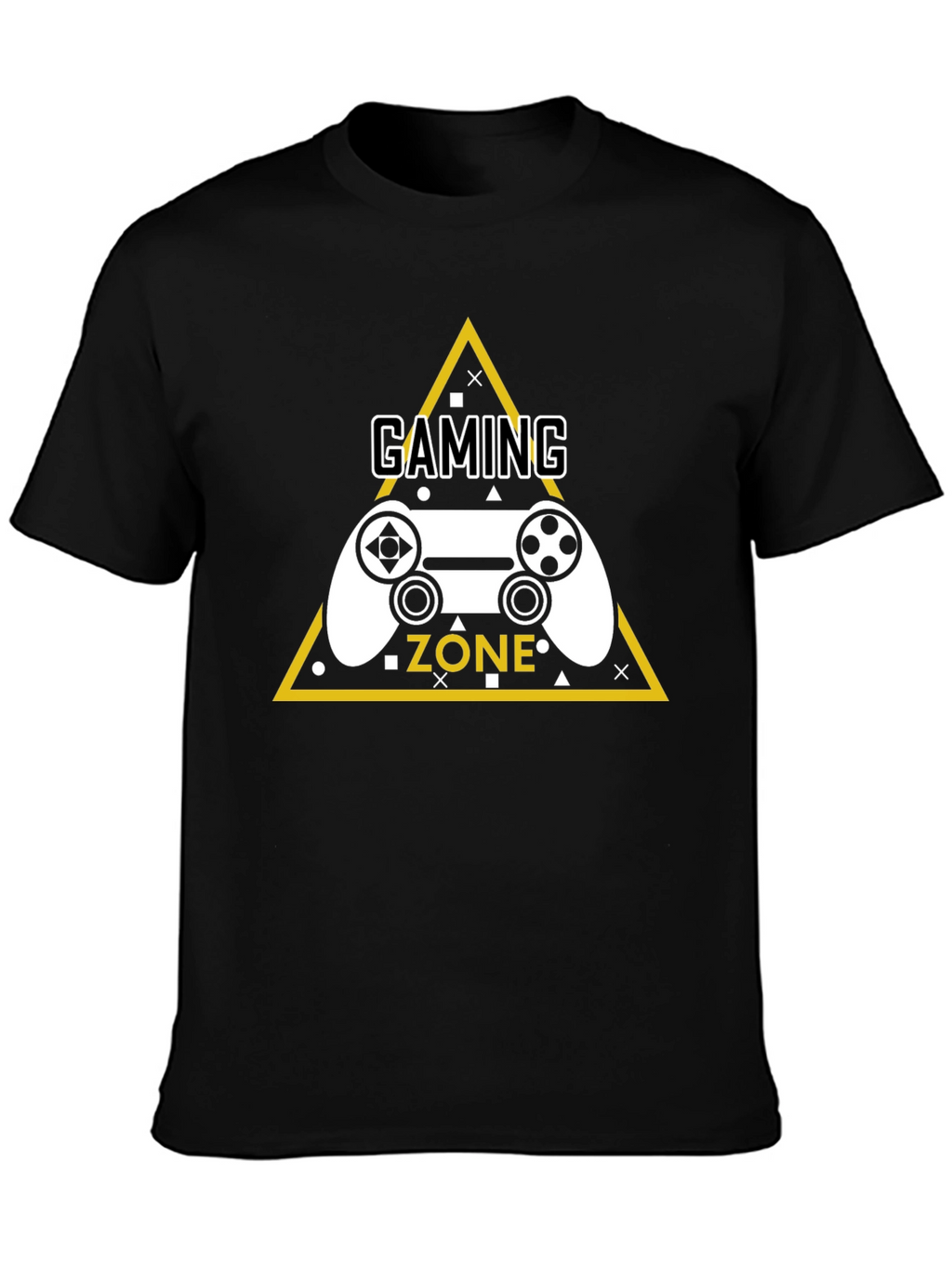 Gaming Zone Graphic Tee - Black Cotton T-Shirt