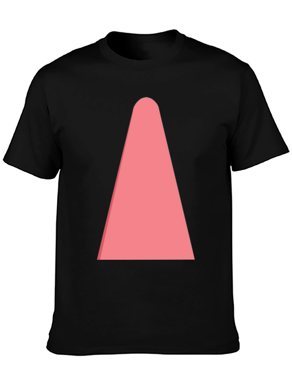 Mens Black T-Shirt with Pink Cone Design