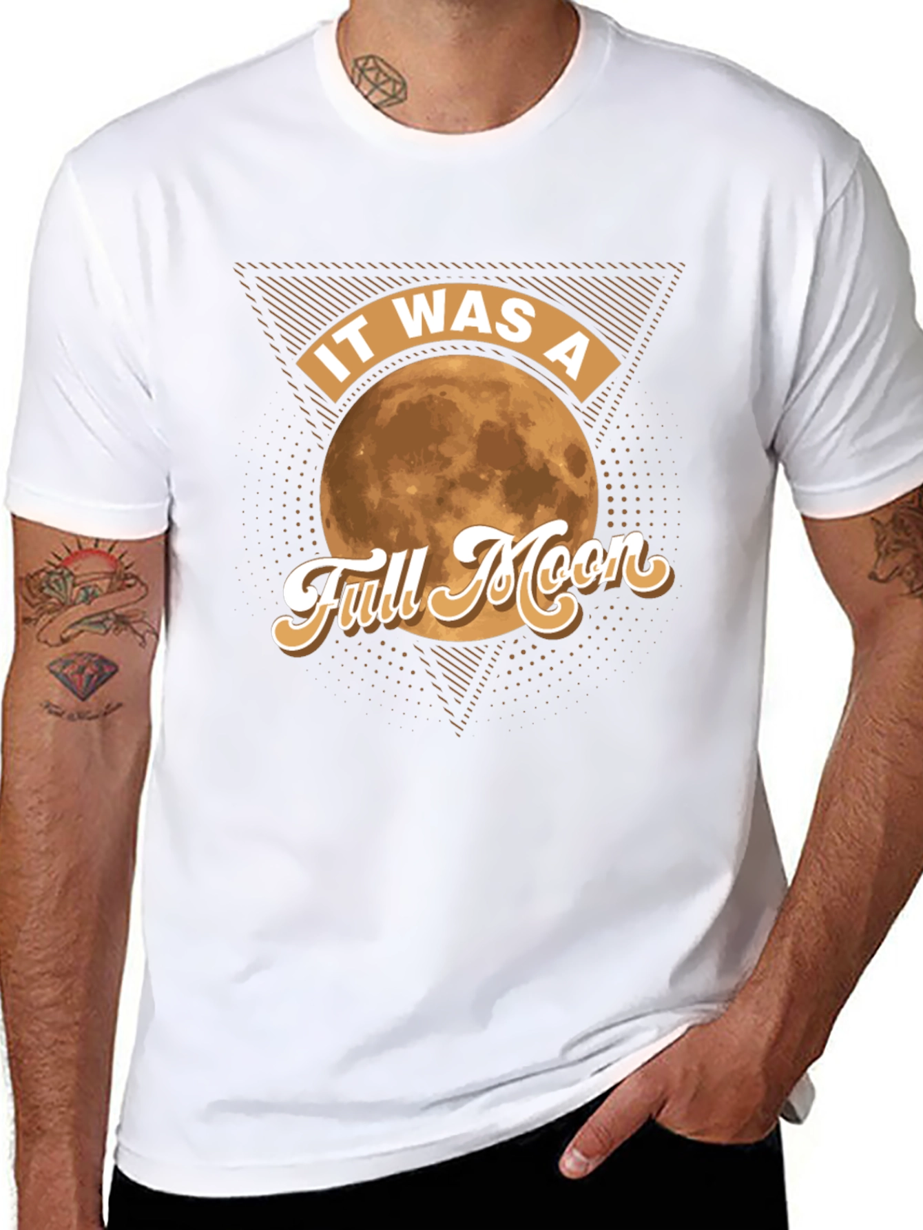 Full Moon Graphic Tee - Retro Style