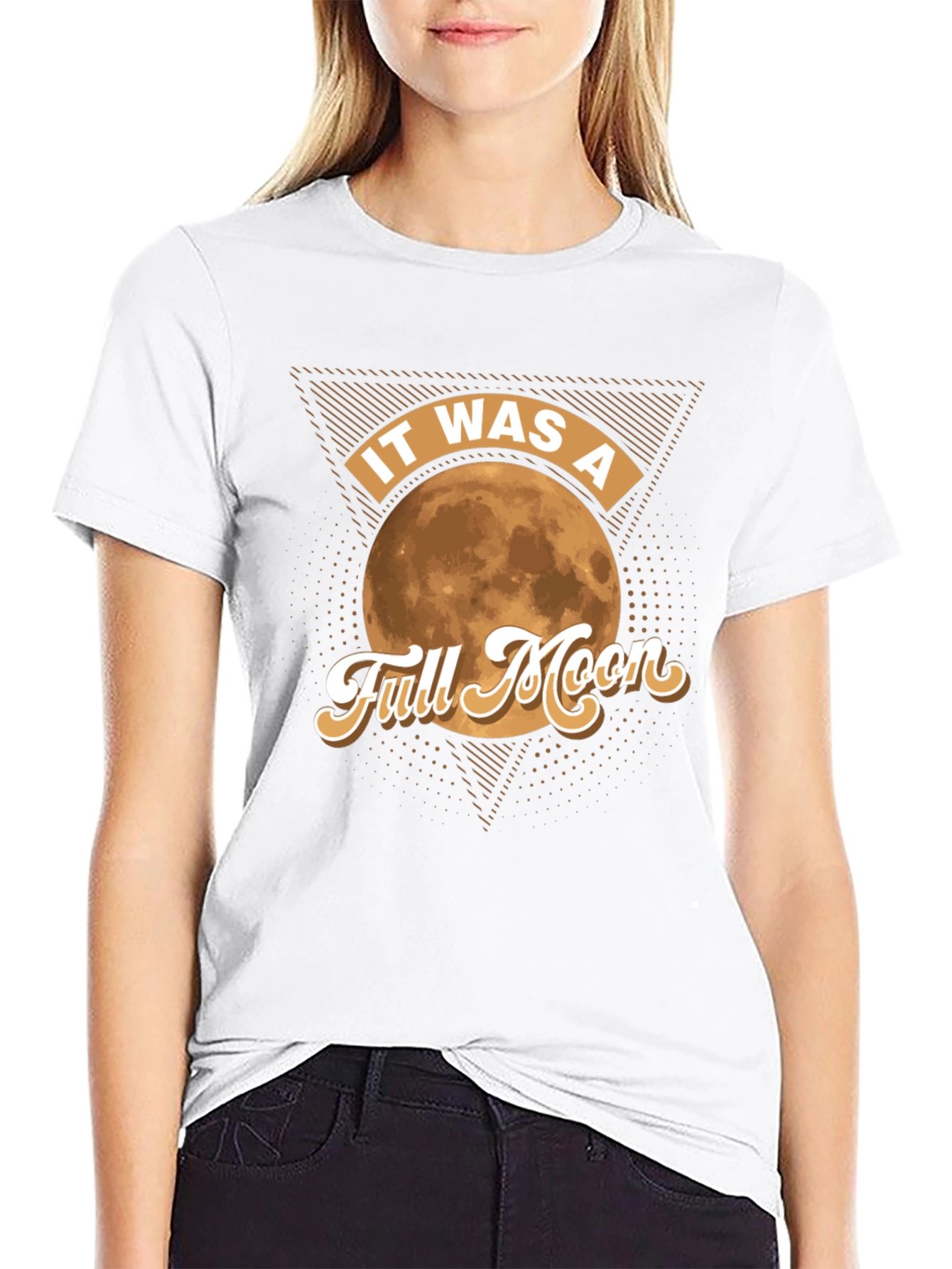 Full Moon Graphic Tee - Retro Style