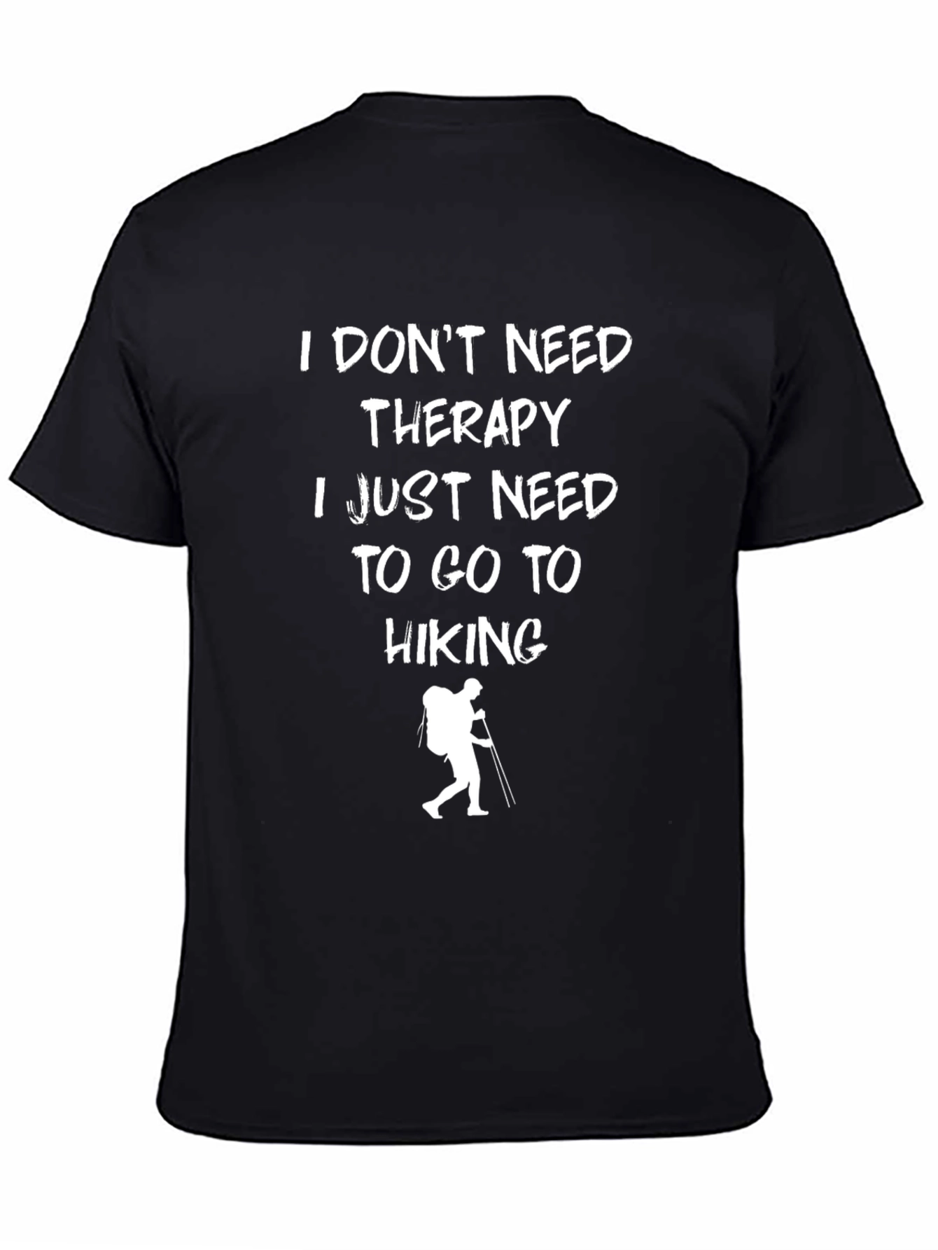 Hiking Therapy Graphic Tee - Mens Black Short Sleeve