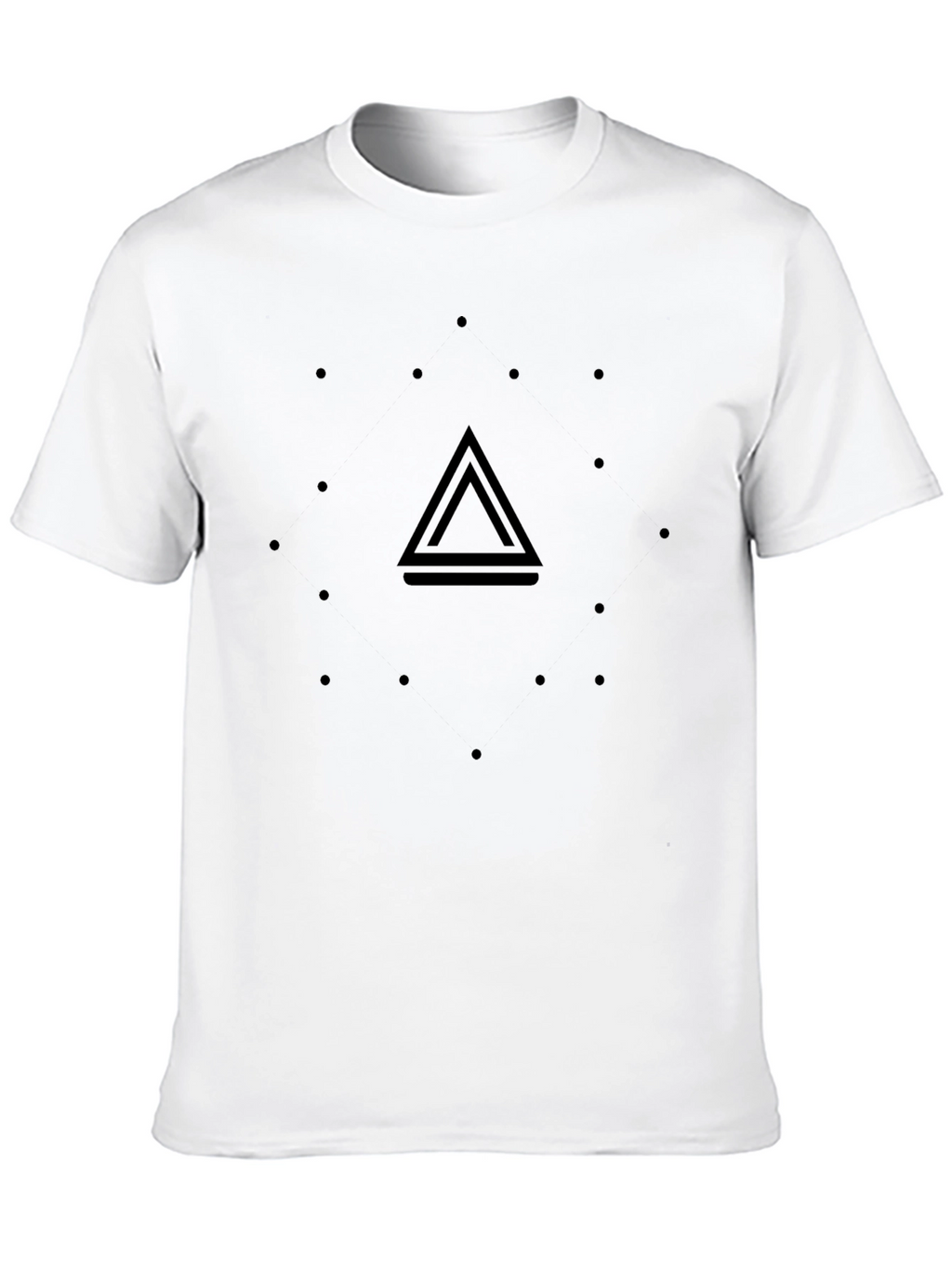 Minimalist Black T-Shirt with Geometric Design
