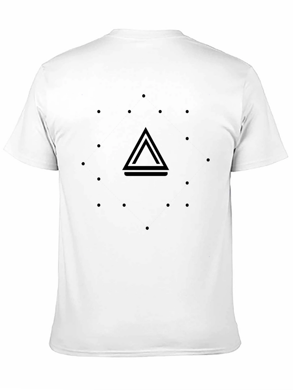 Minimalist Black T-Shirt with Geometric Design