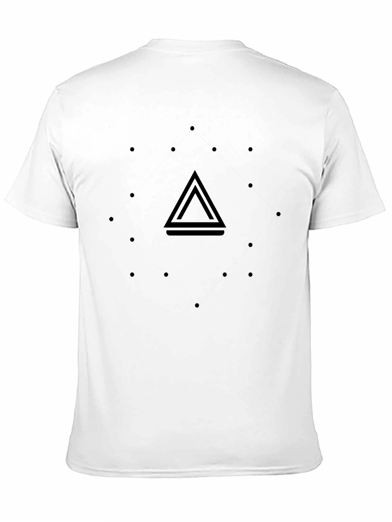 Minimalist Black T-Shirt with Geometric Design