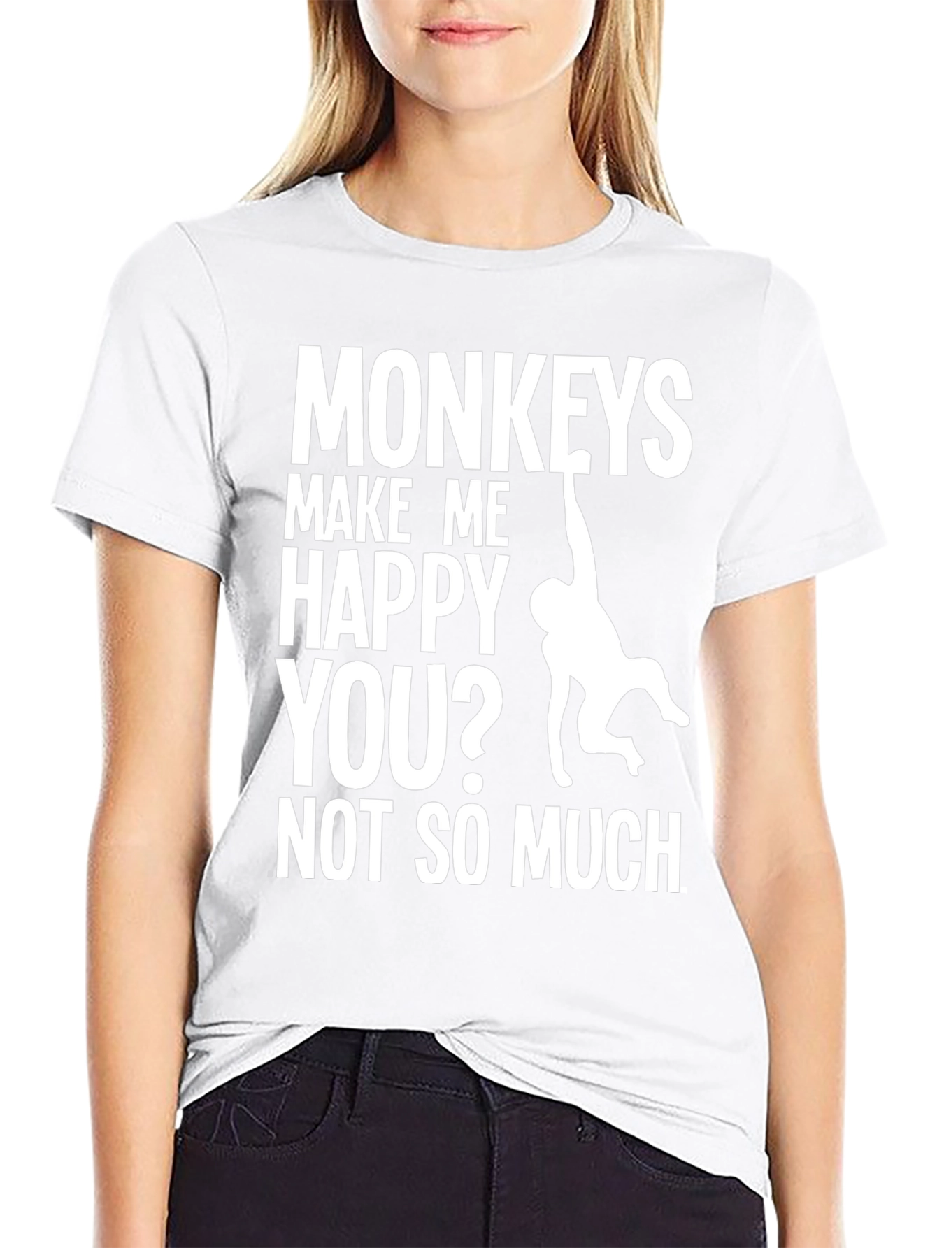 Funny Monkey T-Shirt - Makes Me Happy Humor Tee