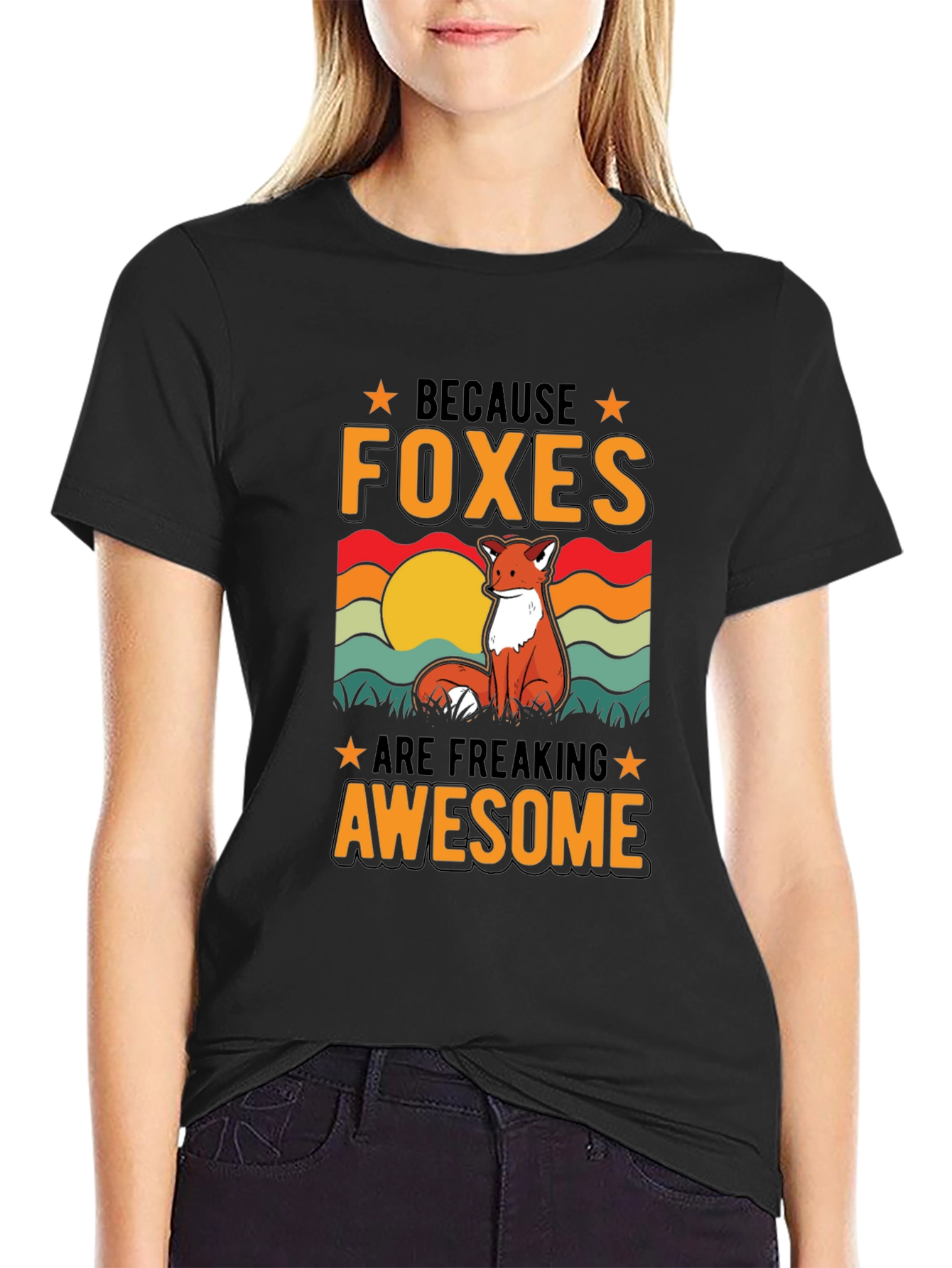 Foxes Are Awesome T-Shirt - Unique Graphic Tee